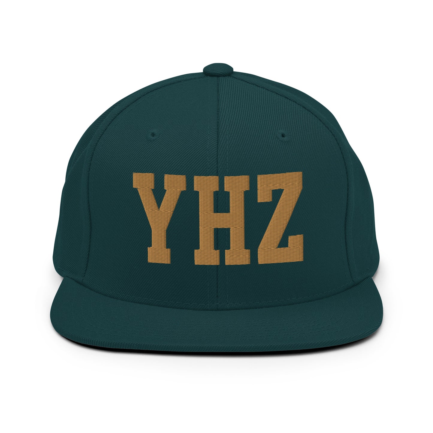 College-Style Classic Snapback Hat • Old Gold • YHZ Halifax Souvenir • YHM Designs - Image 18