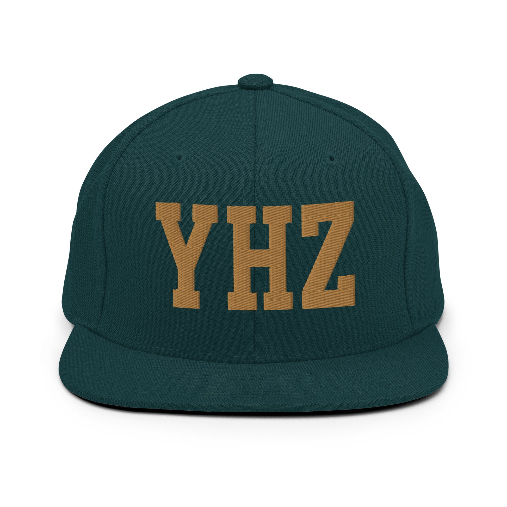 College-Style Classic Snapback Hat • Old Gold • YHZ Halifax Souvenir • YHM Designs - Image 18