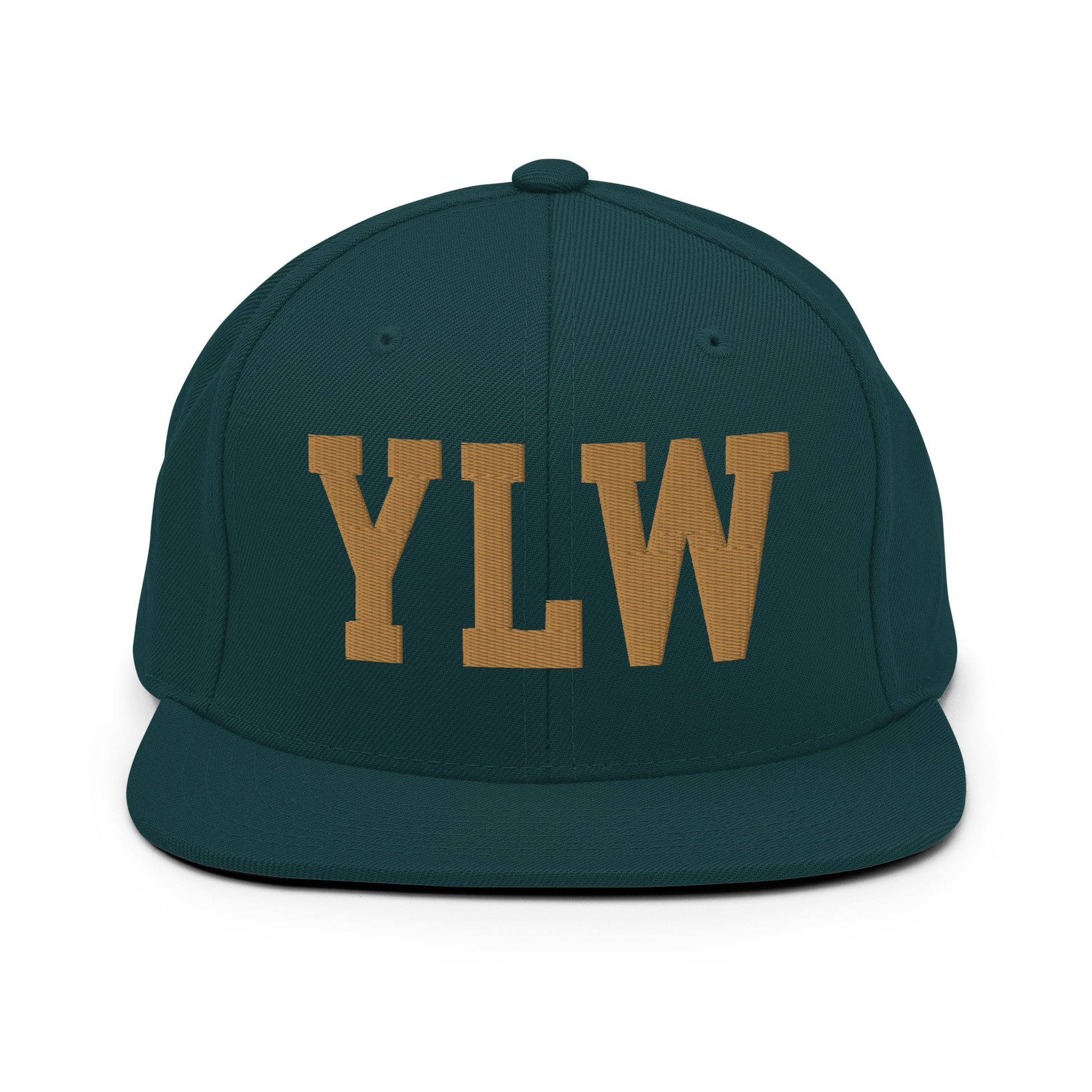 College-Style Classic Snapback Hat • Old Gold • YLW Kelowna Souvenir • YHM Designs - Image 18