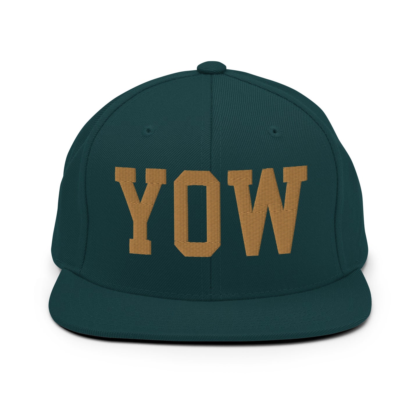 College-Style Classic Snapback Hat • Old Gold • YOW Ottawa Souvenir • YHM Designs - Image 18