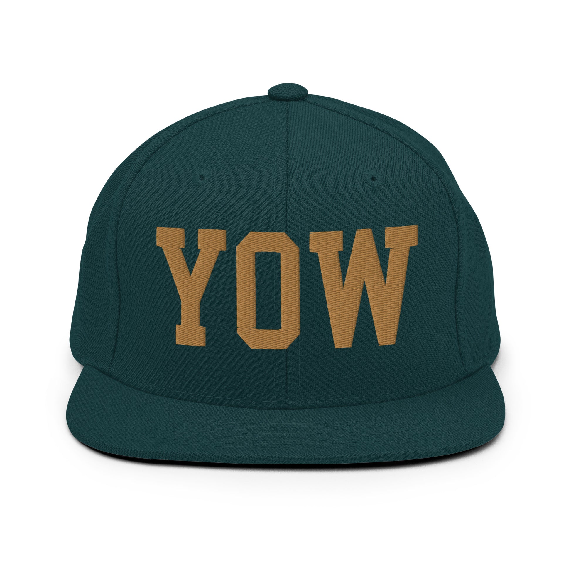 College-Style Classic Snapback Hat • Old Gold • YOW Ottawa Souvenir • YHM Designs - Image 18