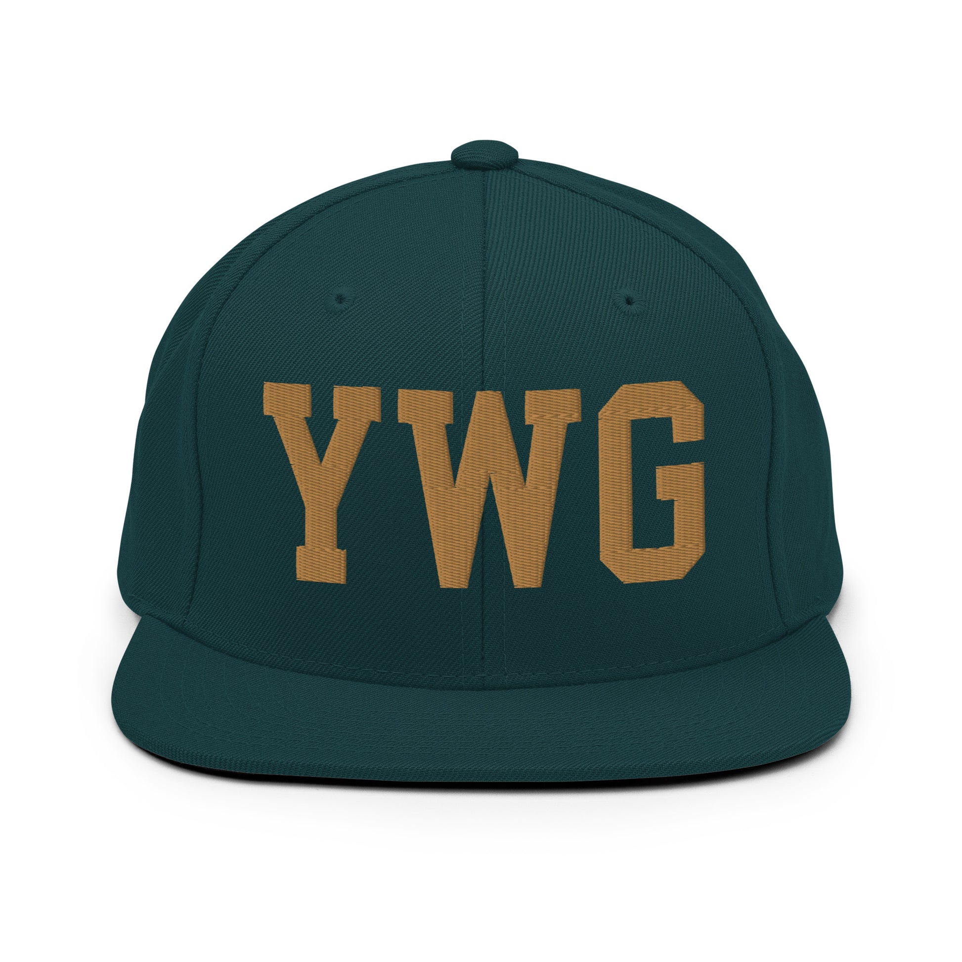 College-Style Classic Snapback Hat • Old Gold • YWG Winnipeg Souvenir • YHM Designs - Image 18