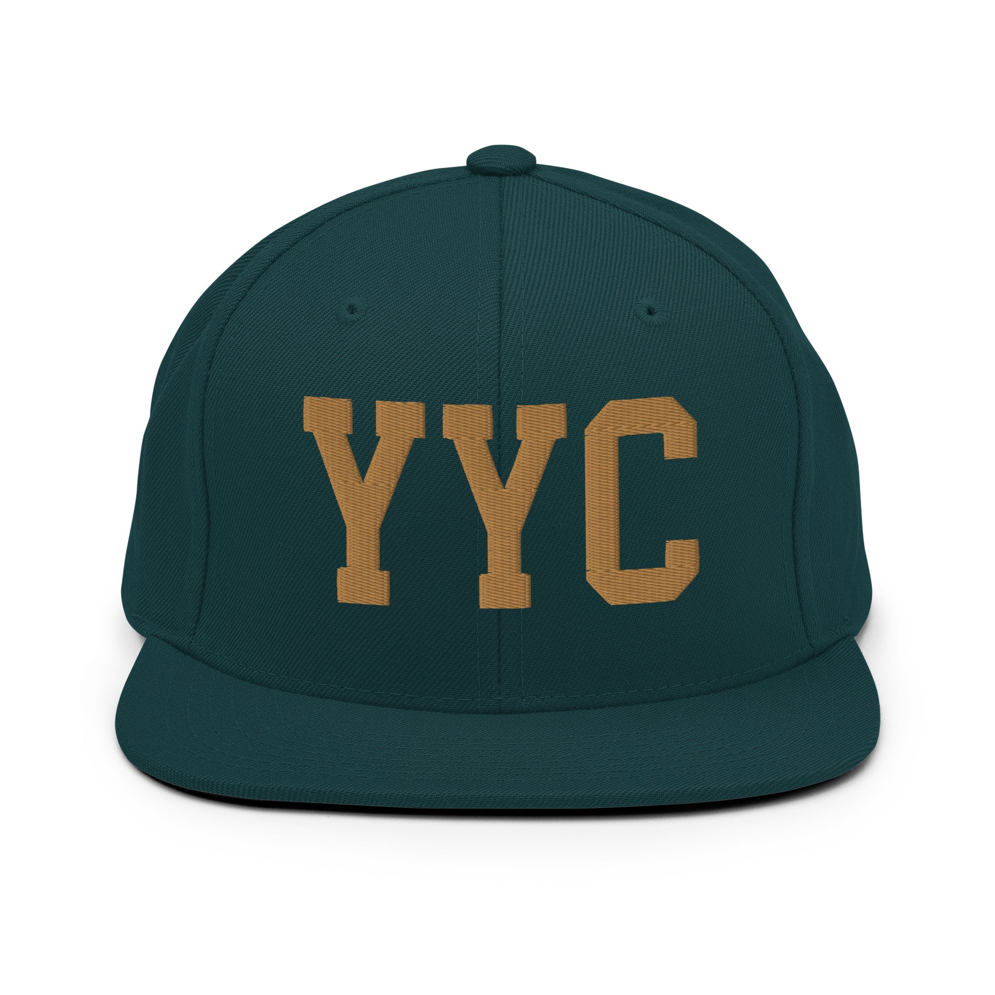 College-Style Classic Snapback Hat • Old Gold • YYC Calgary • YHM Designs - Image 18