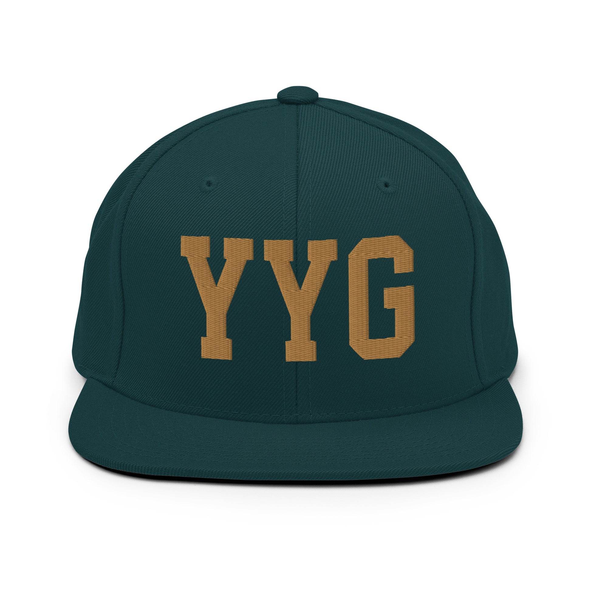 College-Style Classic Snapback Hat • Old Gold • YYG Charlottetown • YHM Designs - Image 18