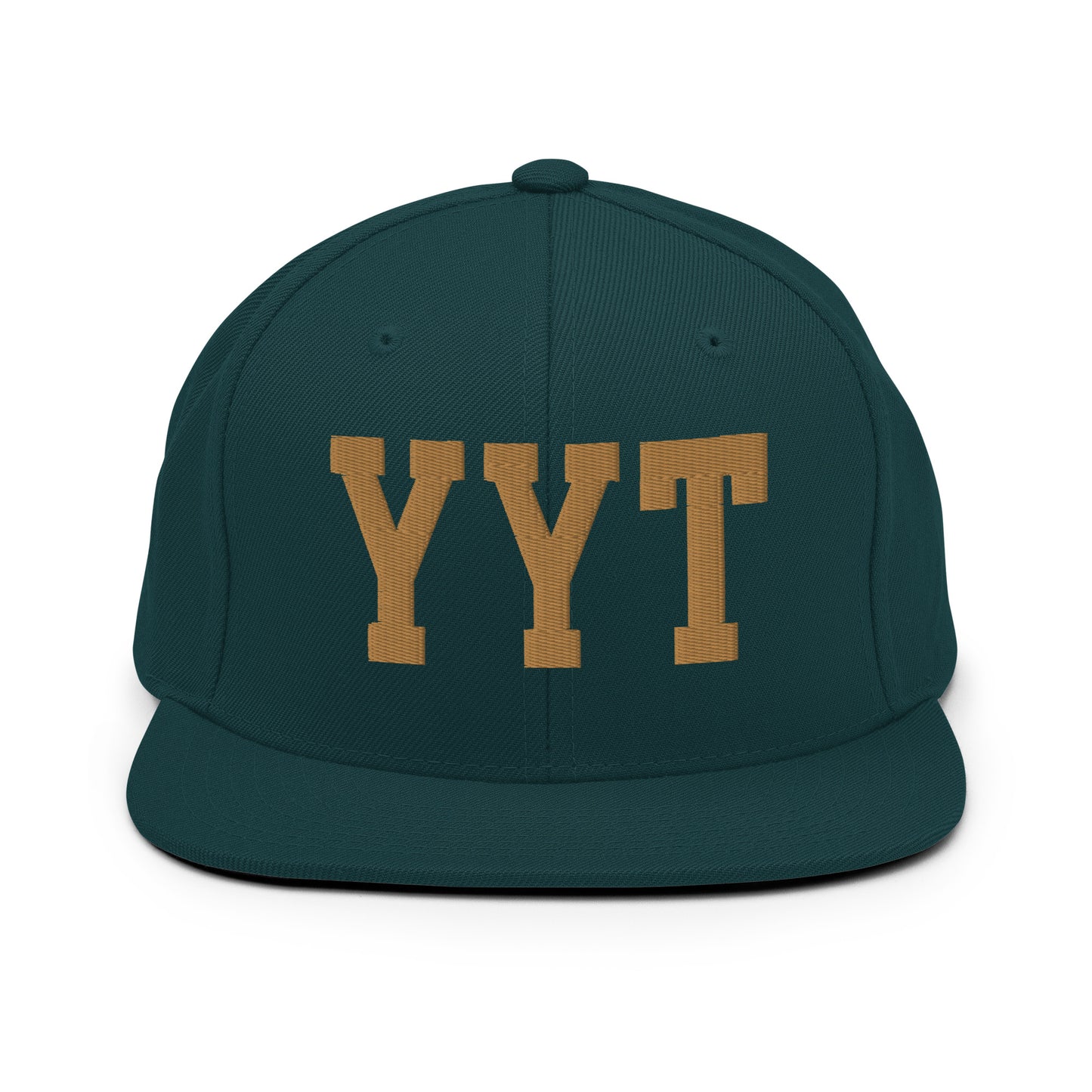 College-Style Classic Snapback Hat • Old Gold • YYT St. John's • YHM Designs - Image 18