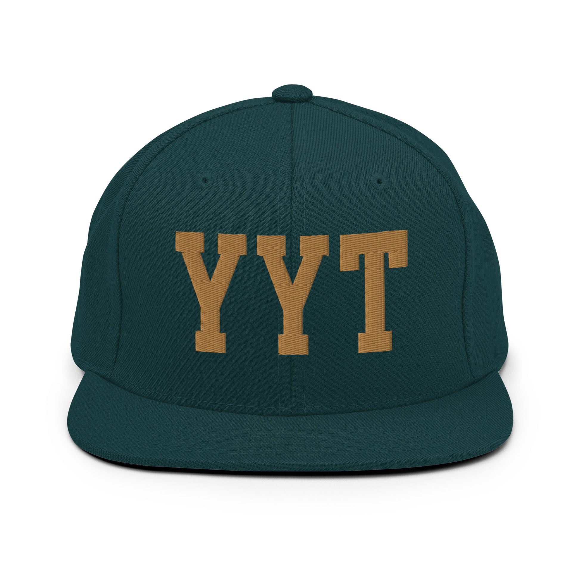 College-Style Classic Snapback Hat • Old Gold • YYT St. John's • YHM Designs - Image 18