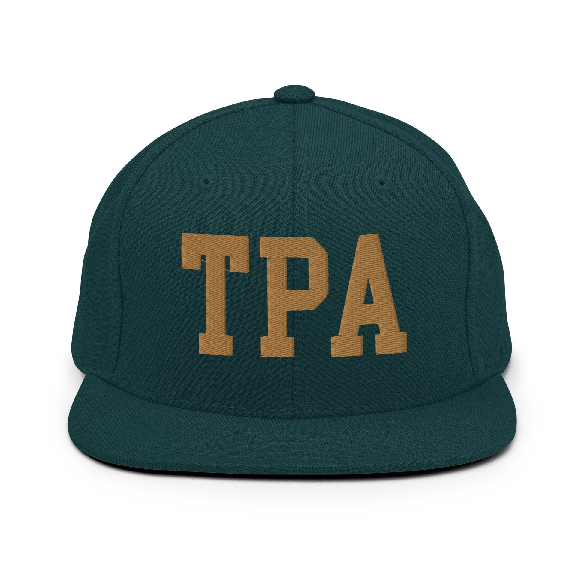 College-Style Classic Snapback Hat • Old Gold • TPA Tampa • YHM Designs - Image 18