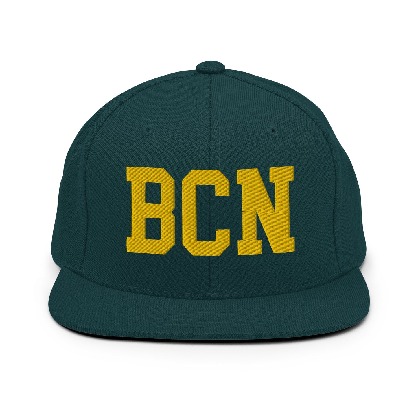 College-Style Classic Snapback Hat • Gold • BCN Barcelona Souvenir • YHM Designs - Image 14