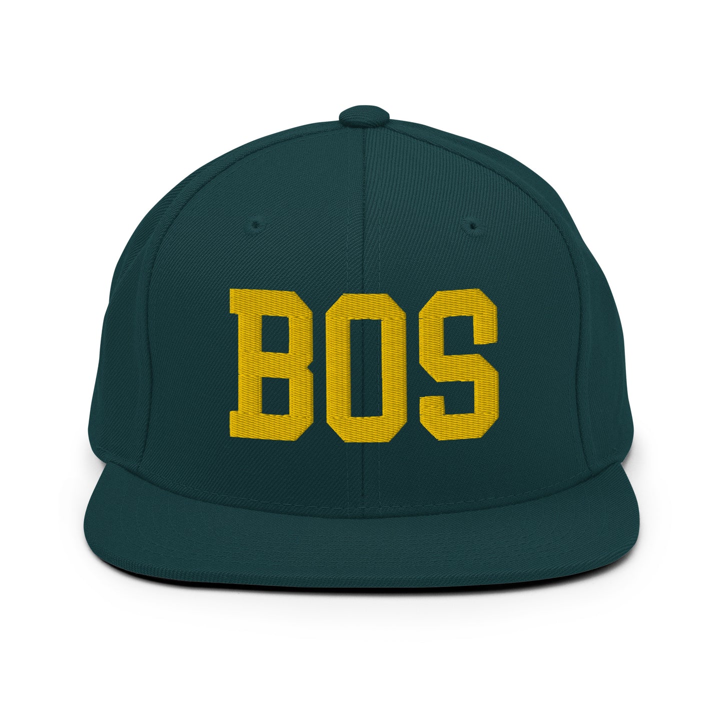 College-Style Classic Snapback Hat • Gold • BOS Boston • YHM Designs - Image 14