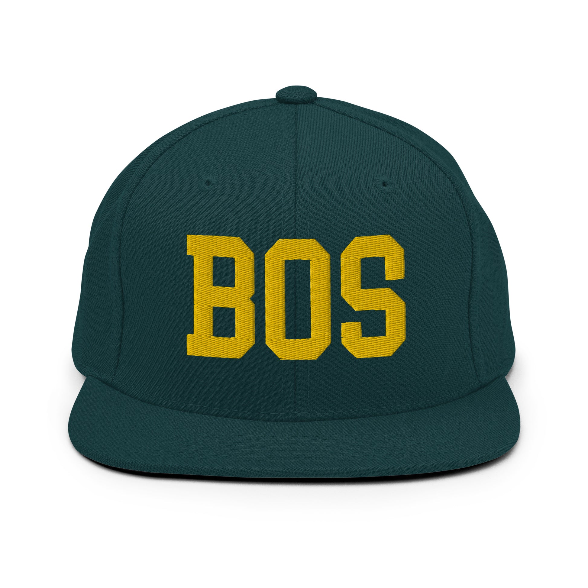 College-Style Classic Snapback Hat • Gold • BOS Boston • YHM Designs - Image 14