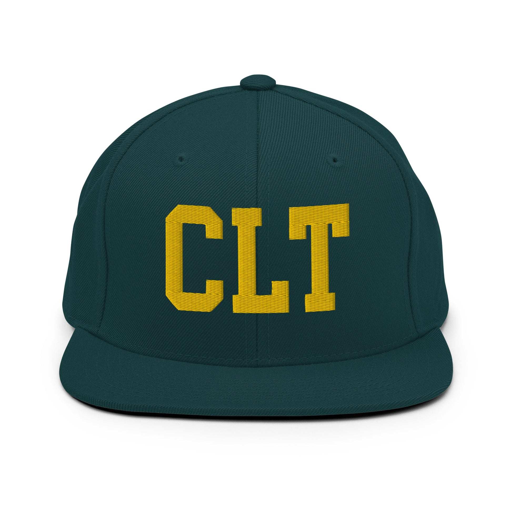 College-Style Classic Snapback Hat • Gold • CLT Charlotte • YHM Designs - Image 14