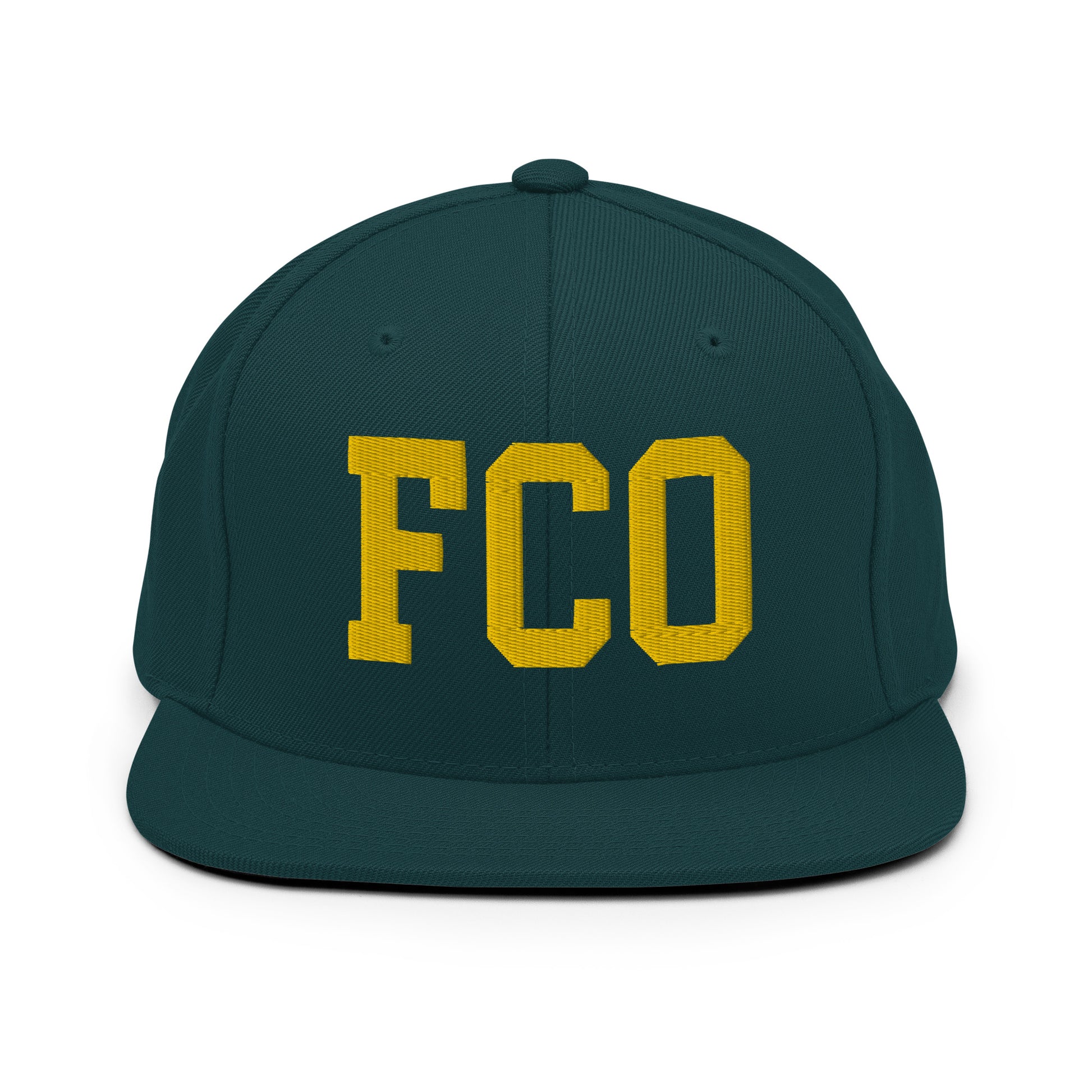 College-Style Classic Snapback Hat • Gold • FCO Rome • YHM Designs - Image 14