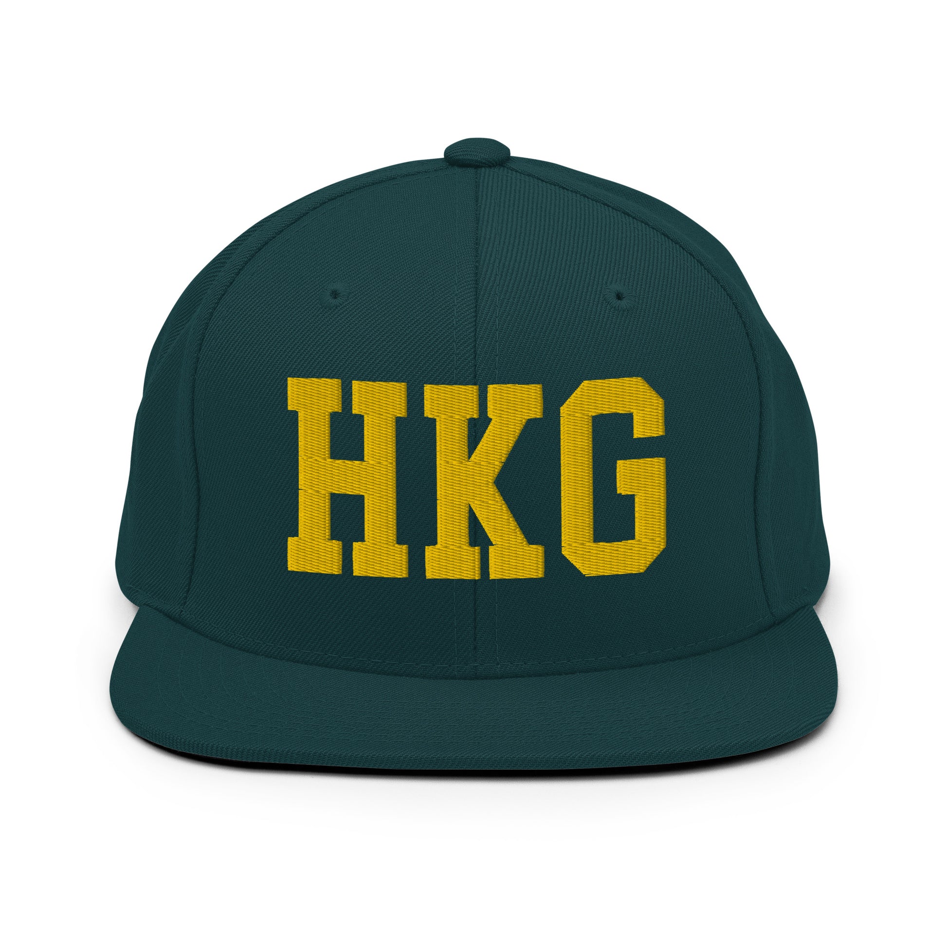 College-Style Classic Snapback Hat • Gold • HKG Hong Kong • YHM Designs - Image 14