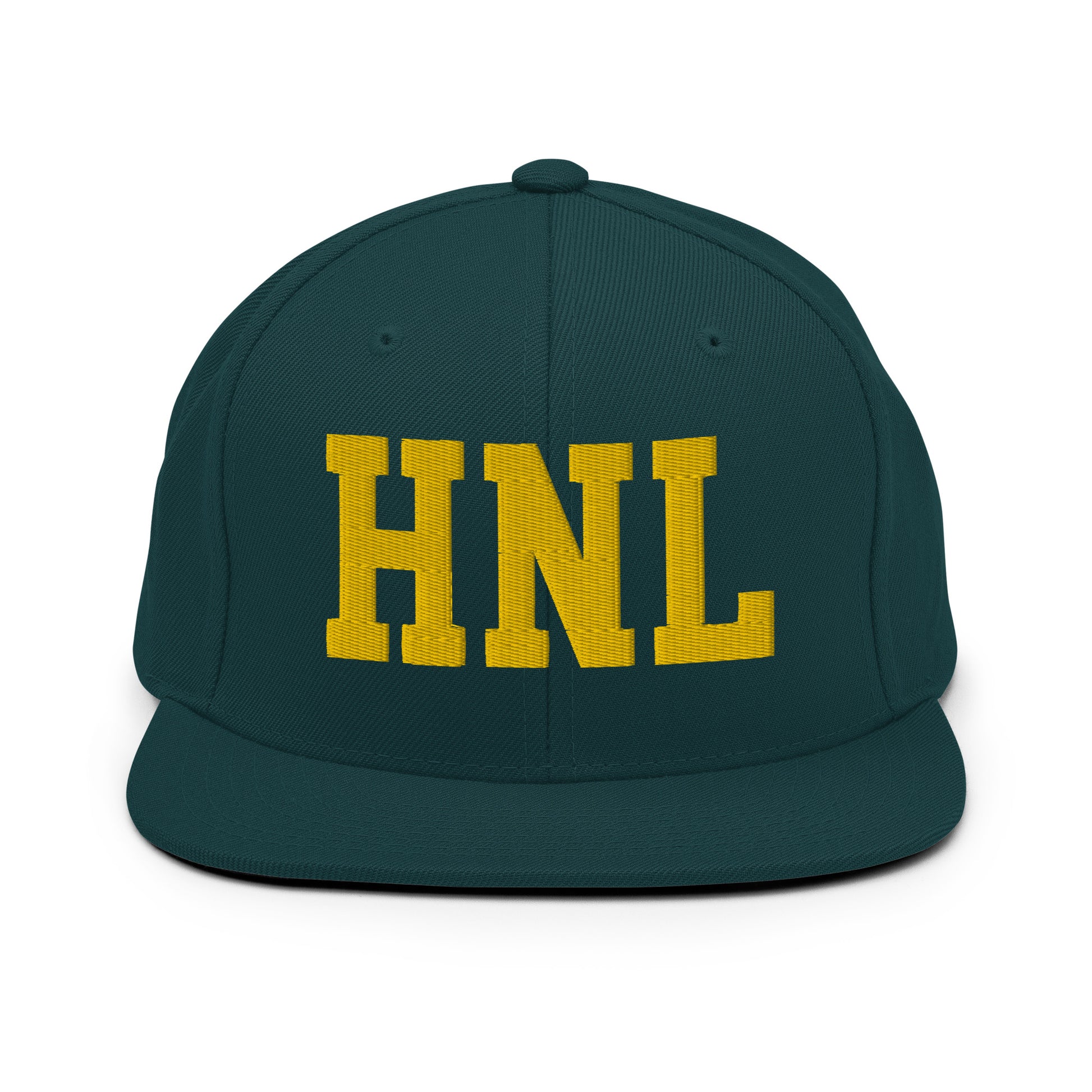 College-Style Classic Snapback Hat • Gold • HNL Honolulu • YHM Designs - Image 14