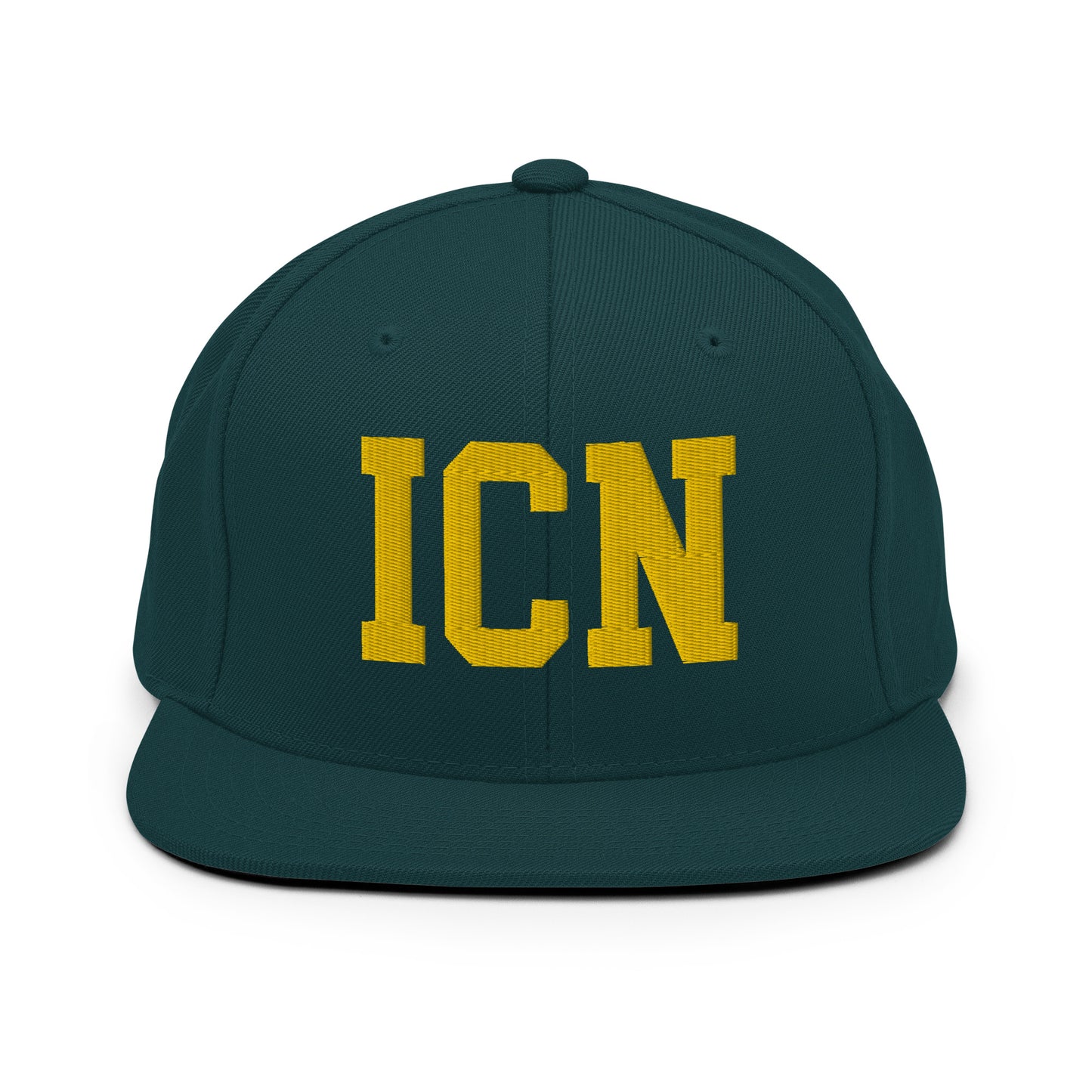 College-Style Classic Snapback Hat • Gold • ICN Seoul • YHM Designs - Image 14