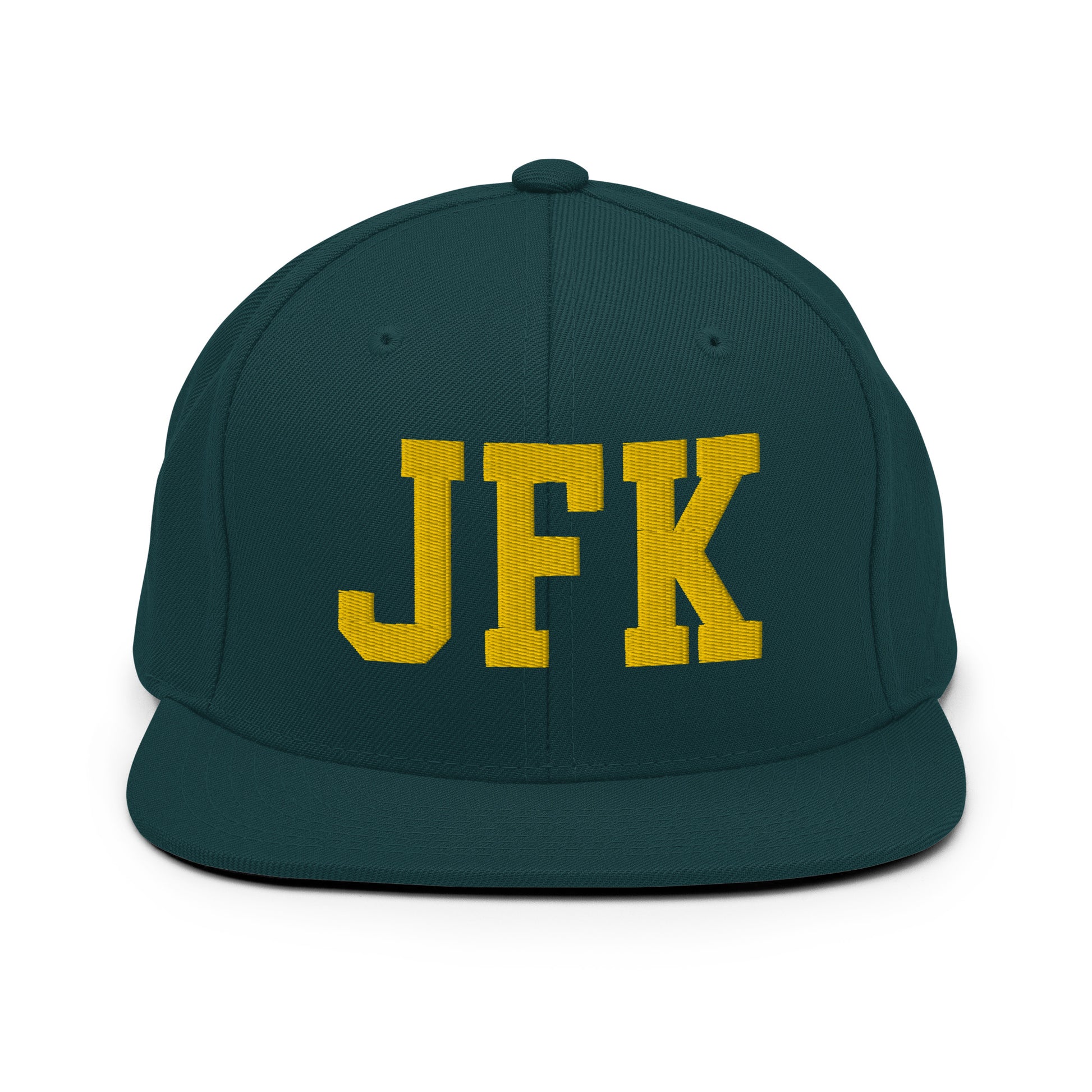 College-Style Classic Snapback Hat • Gold • JFK New York City • YHM Designs - Image 14