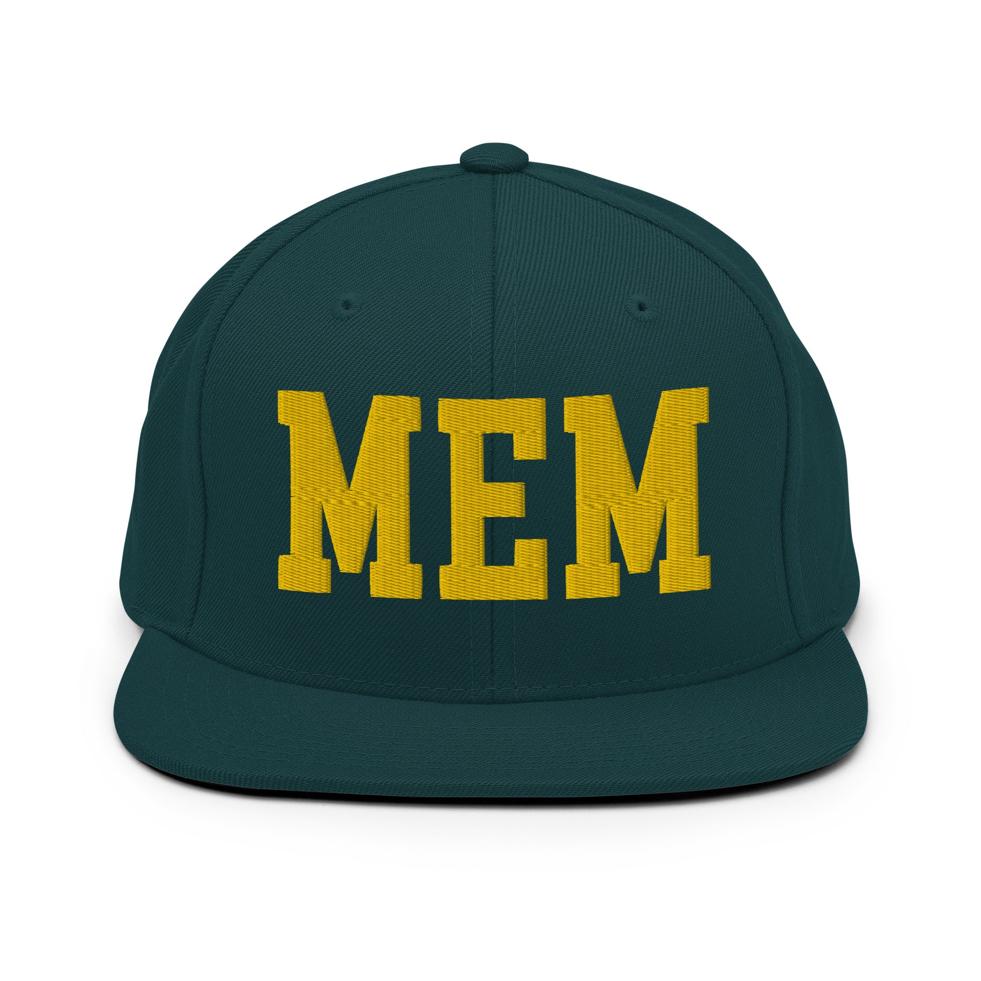 College-Style Classic Snapback Hat • Gold • MEM Memphis • YHM Designs - Image 14