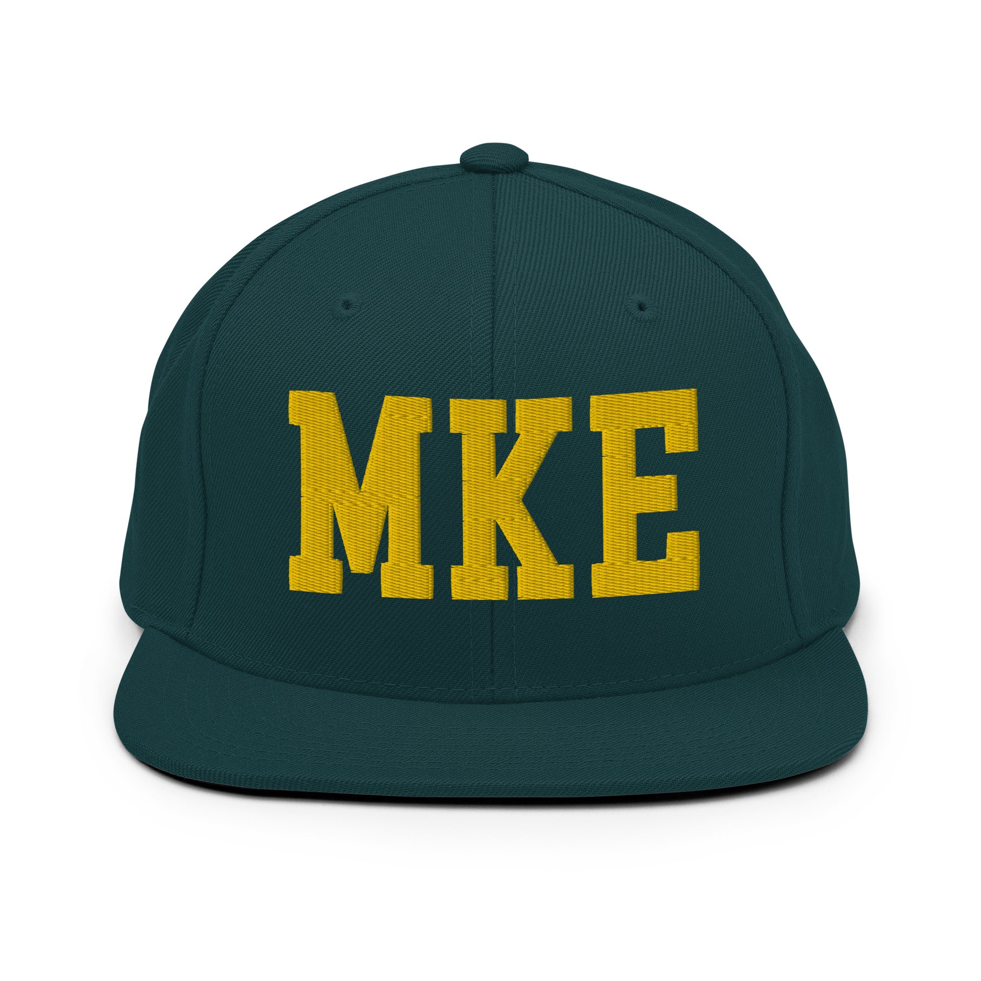 College-Style Classic Snapback Hat • Gold • MKE Milwaukee • YHM Designs - Image 14