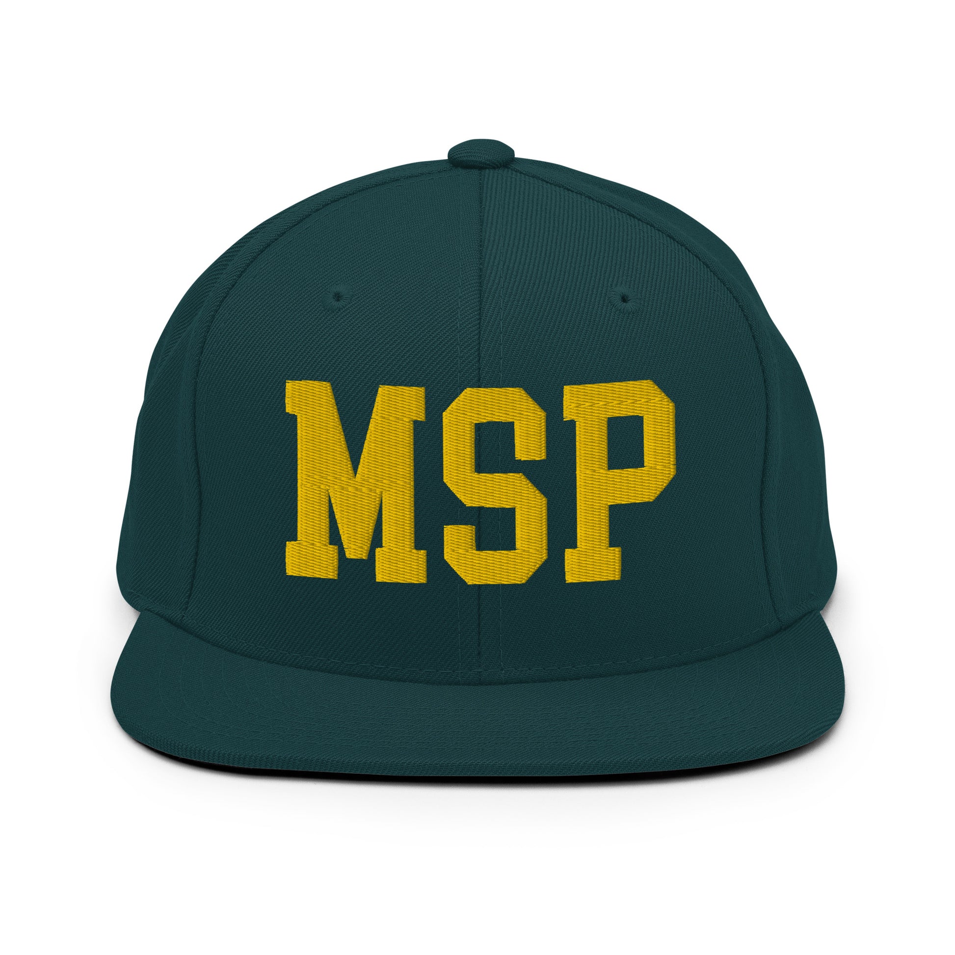 College-Style Classic Snapback Hat • Gold • MSP Minneapolis • YHM Designs - Image 14