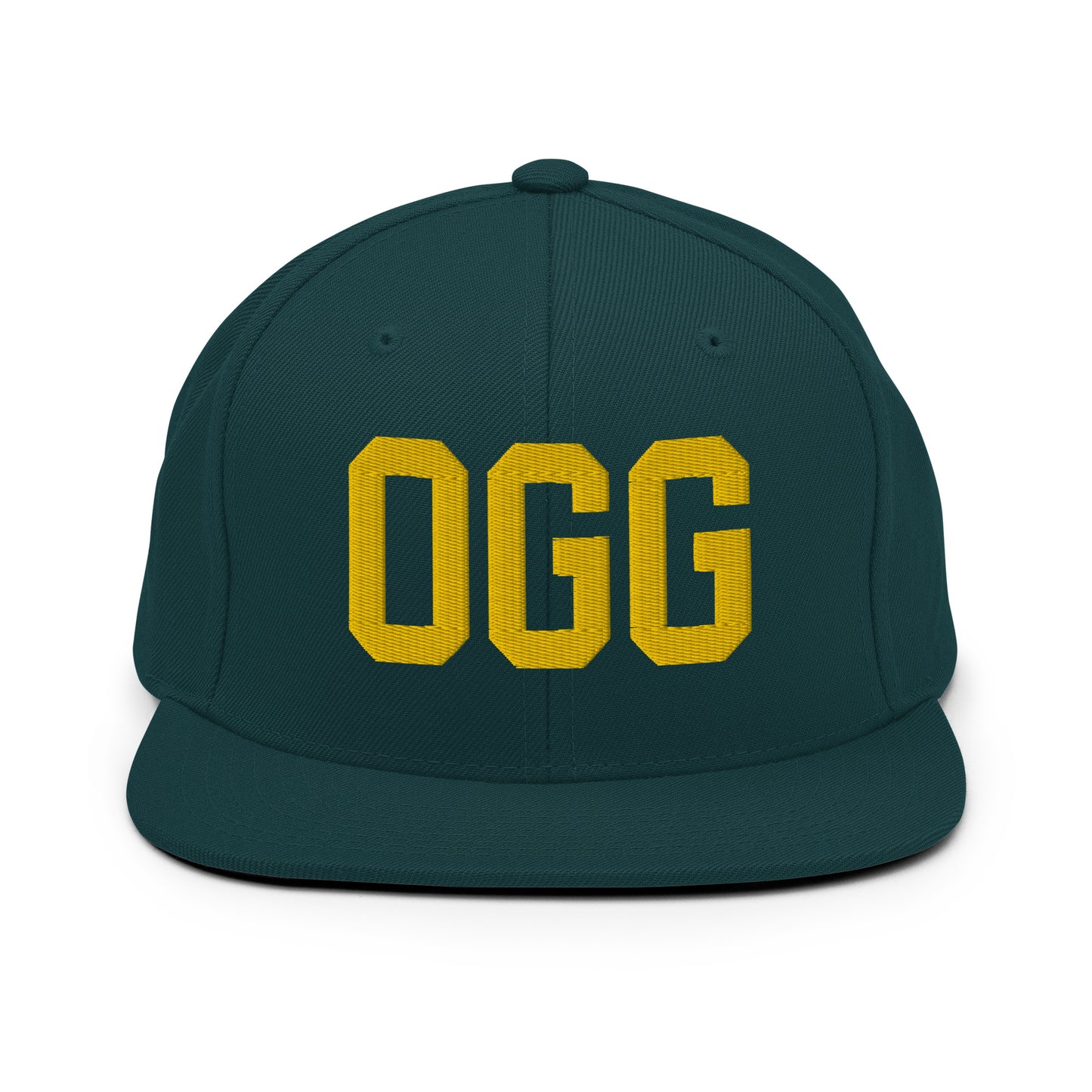 College-Style Classic Snapback Hat • Gold • OGG Maui • YHM Designs - Image 14