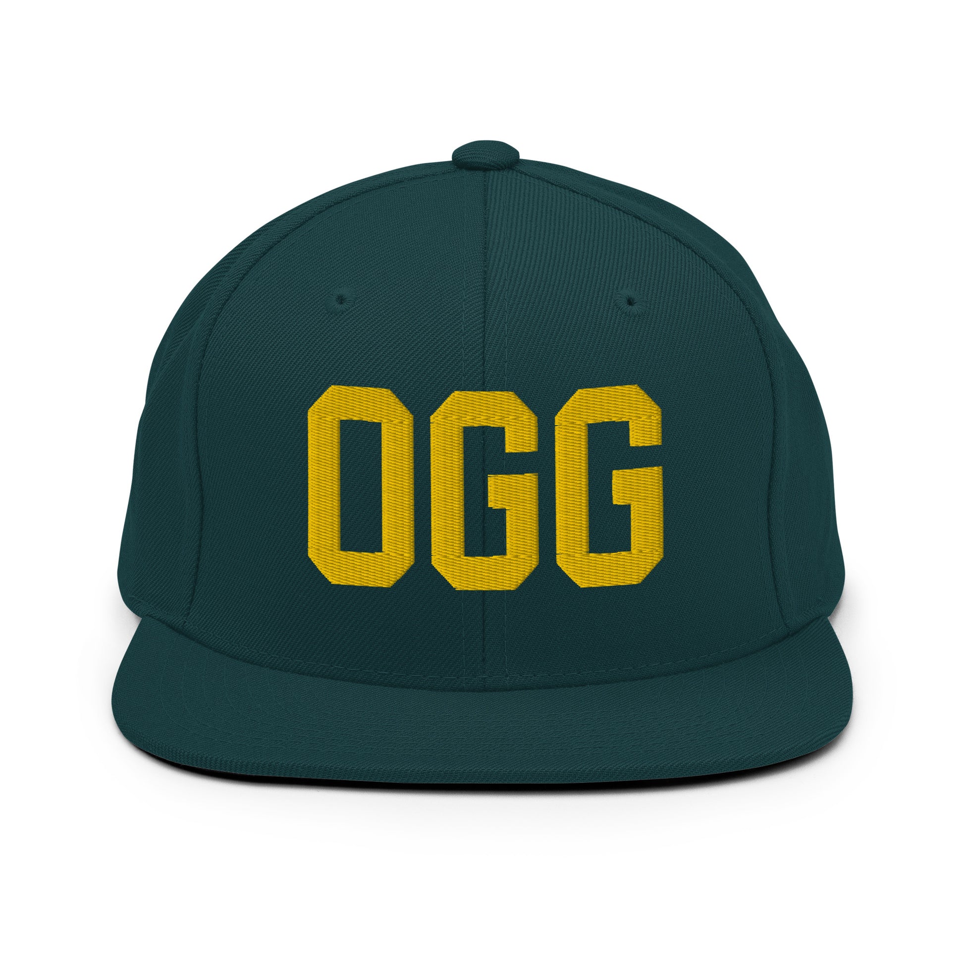 College-Style Classic Snapback Hat • Gold • OGG Maui • YHM Designs - Image 14