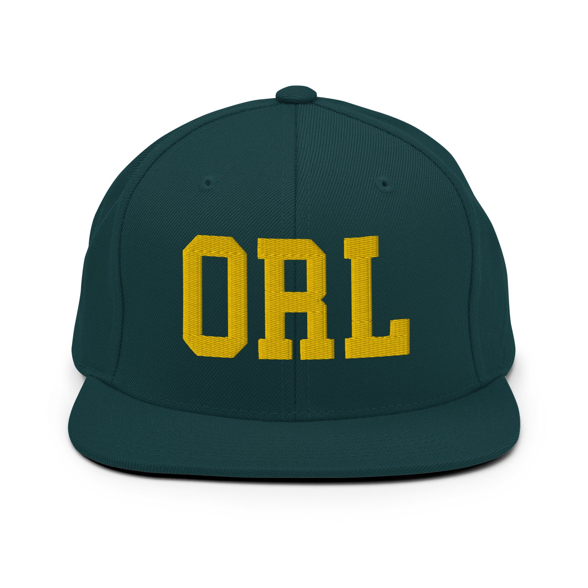 College-Style Classic Snapback Hat • Gold • ORL Orlando • YHM Designs - Image 14