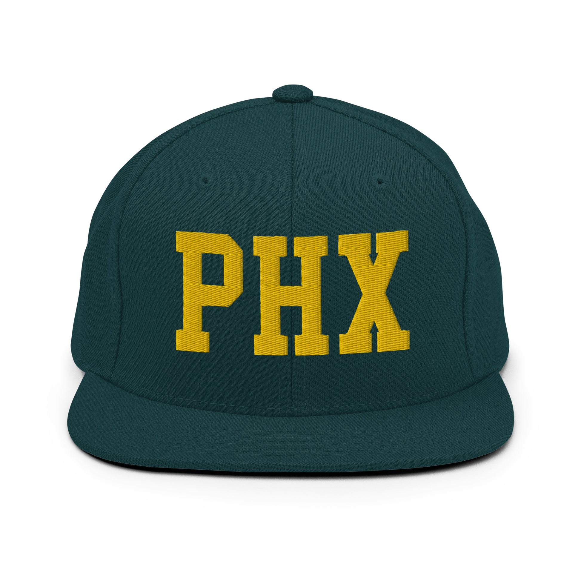 College-Style Classic Snapback Hat • Gold • PHX Phoenix • YHM Designs - Image 14