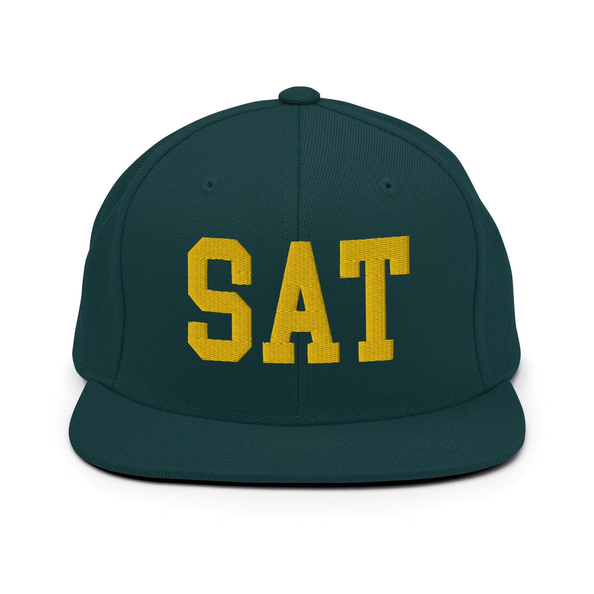 College-Style Classic Snapback Hat • Gold • SAT San Antonio • YHM Designs - Image 14