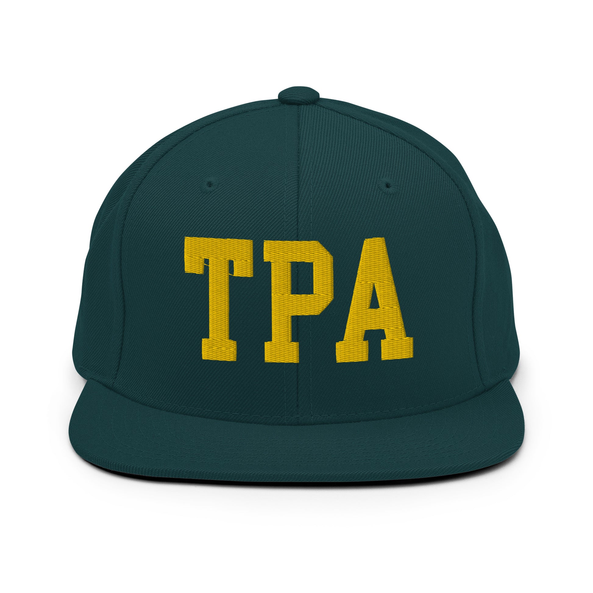 College-Style Classic Snapback Hat • Gold • TPA Tampa • YHM Designs - Image 14