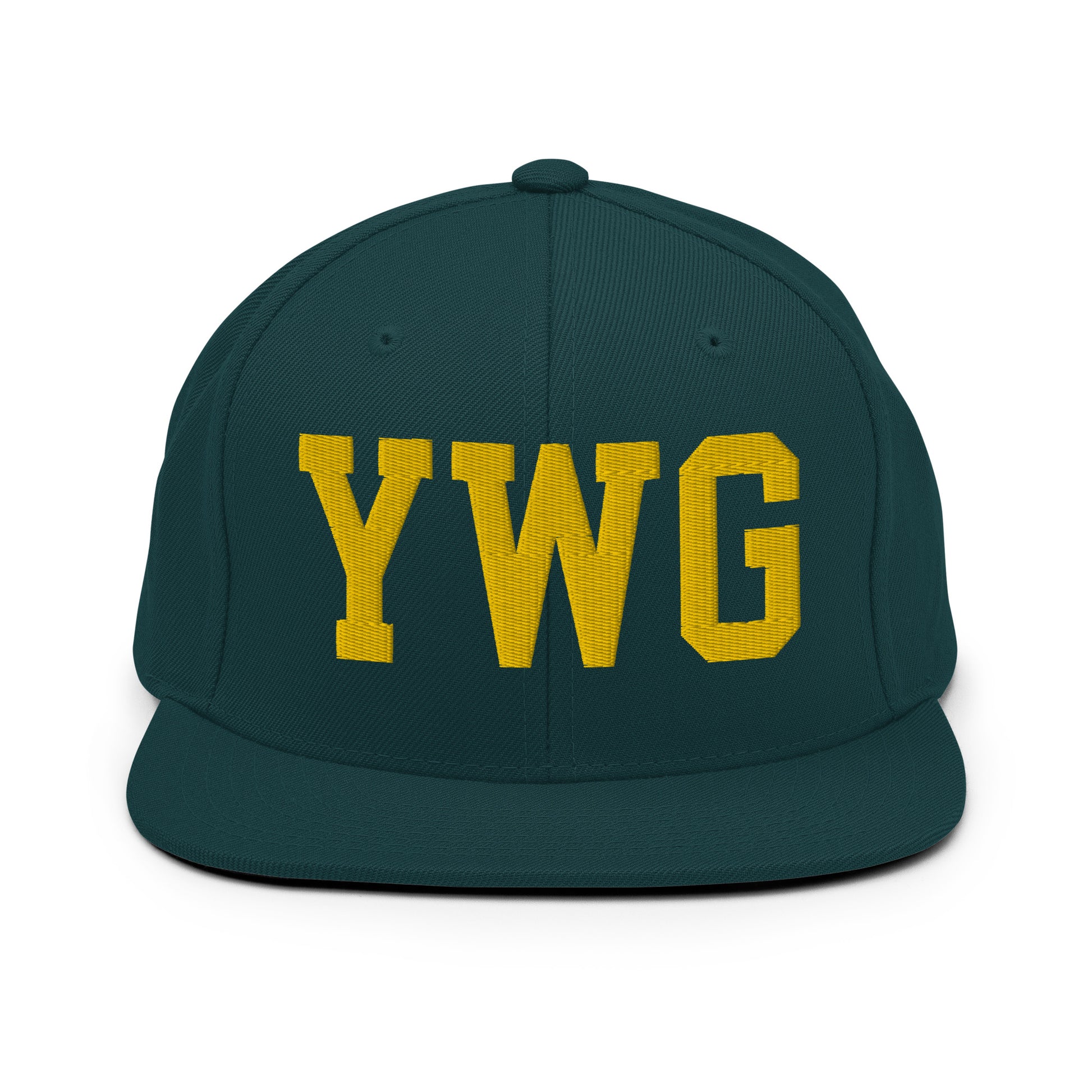 College-Style Classic Snapback Hat • Gold • YWG Winnipeg Souvenir • YHM Designs - Image 14