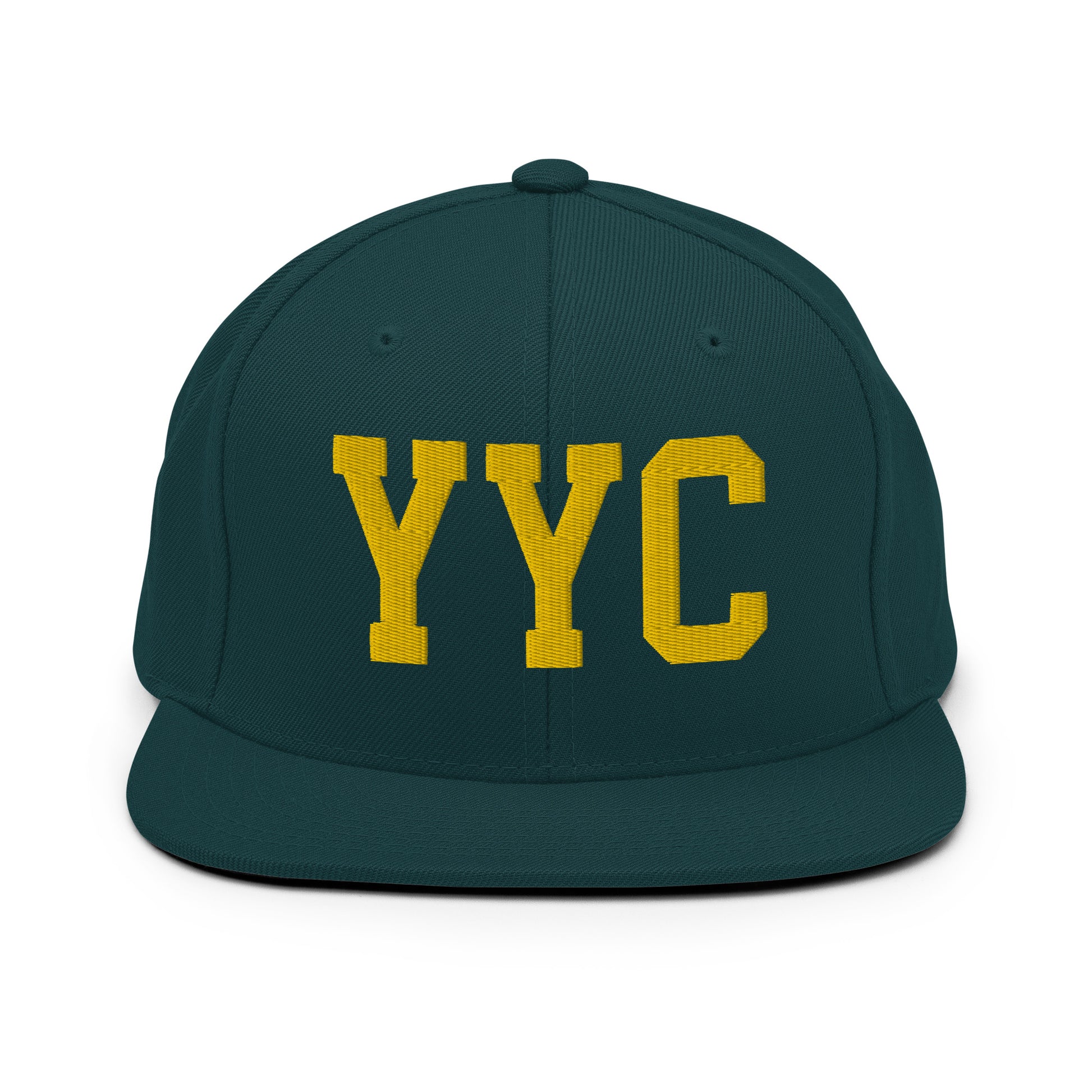 College-Style Classic Snapback Hat • Gold • YYC Calgary • YHM Designs - Image 14