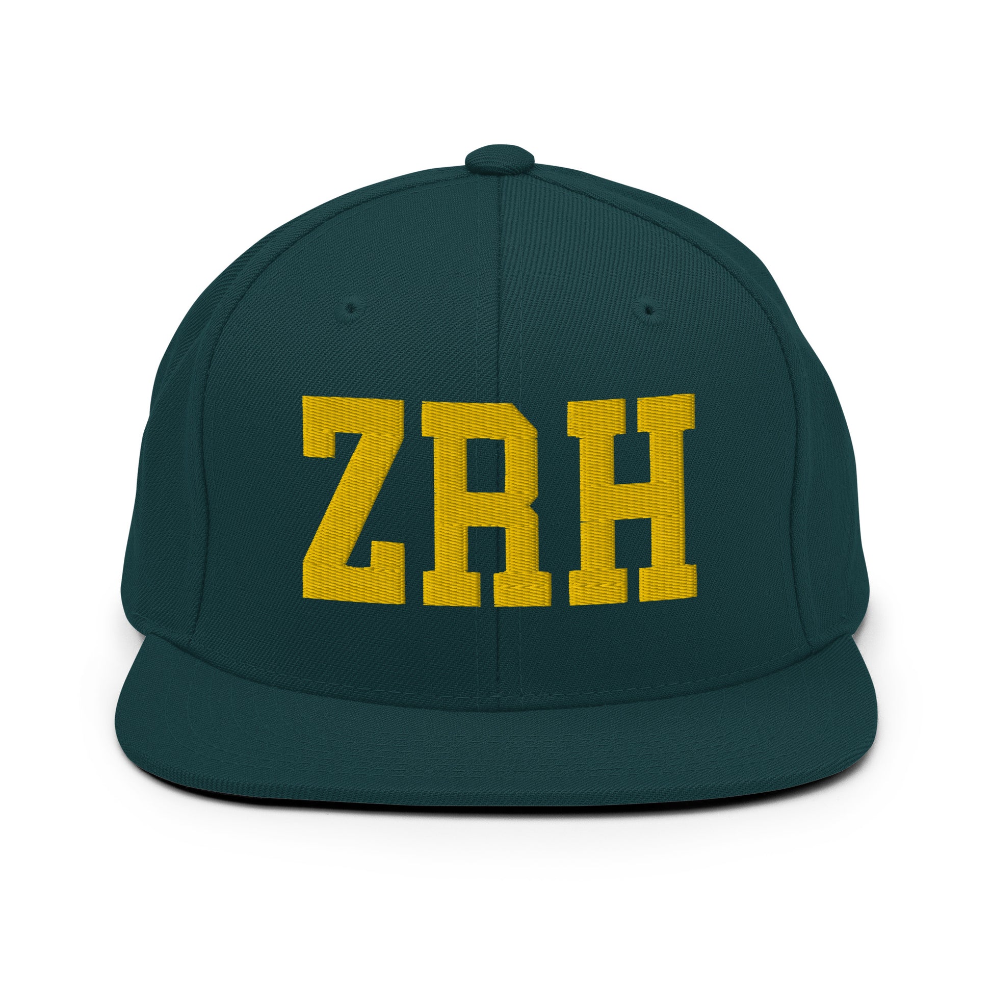 College-Style Classic Snapback Hat • Gold • ZRH Zurich • YHM Designs - Image 14