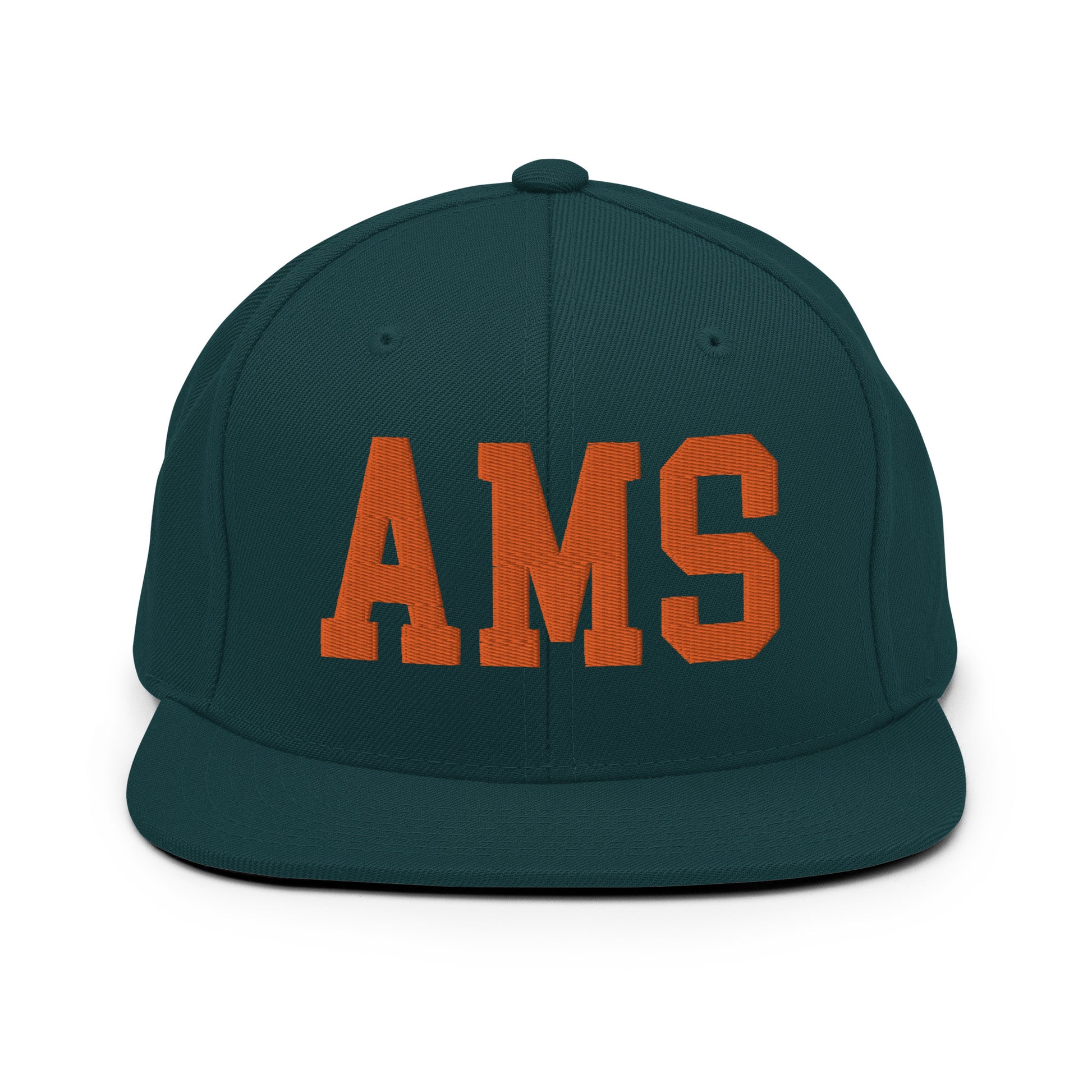 College-Style Classic Snapback Hat • Orange • AMS Amsterdam • YHM Designs - Image 23