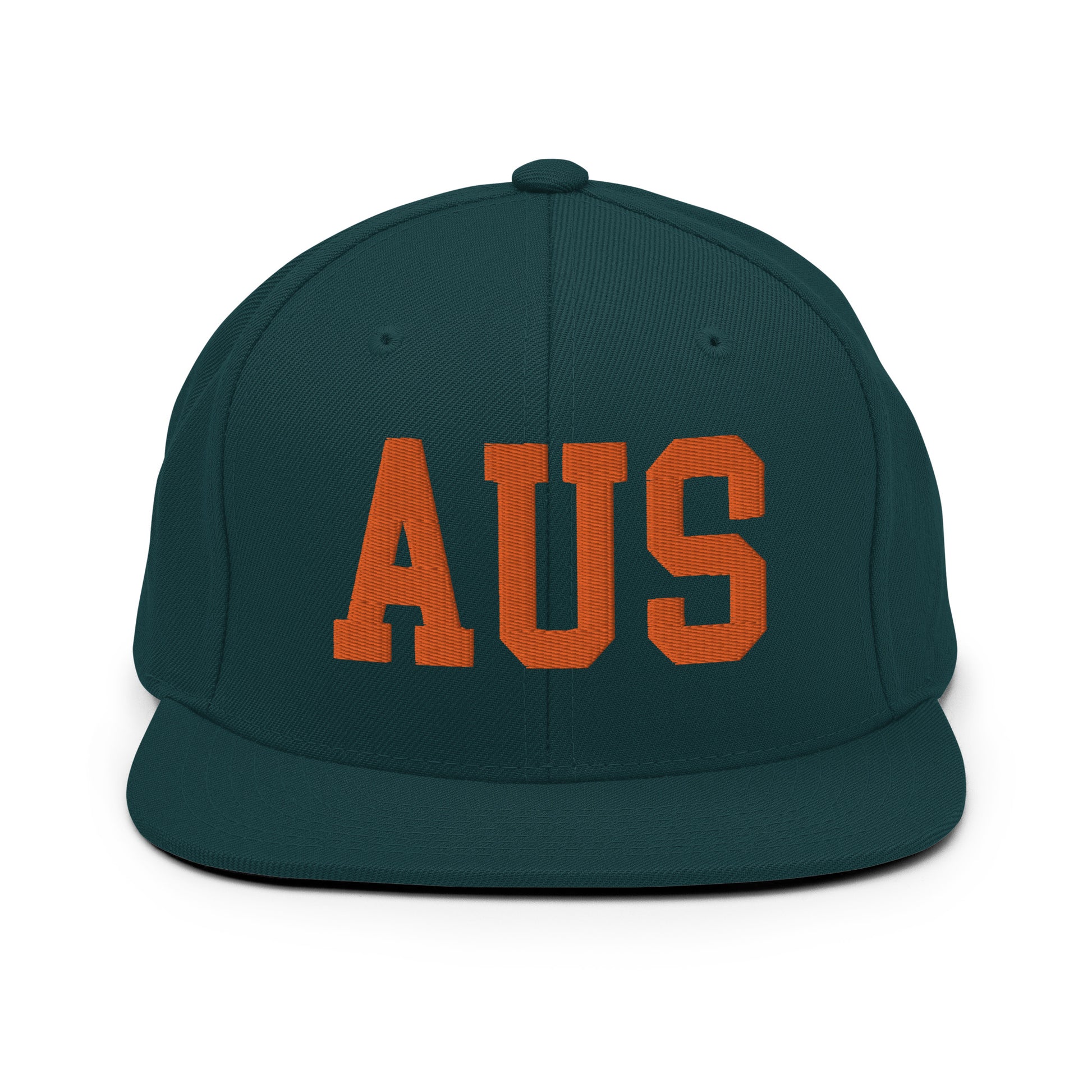 College-Style Classic Snapback Hat • Orange • AUS Austin • YHM Designs - Image 23