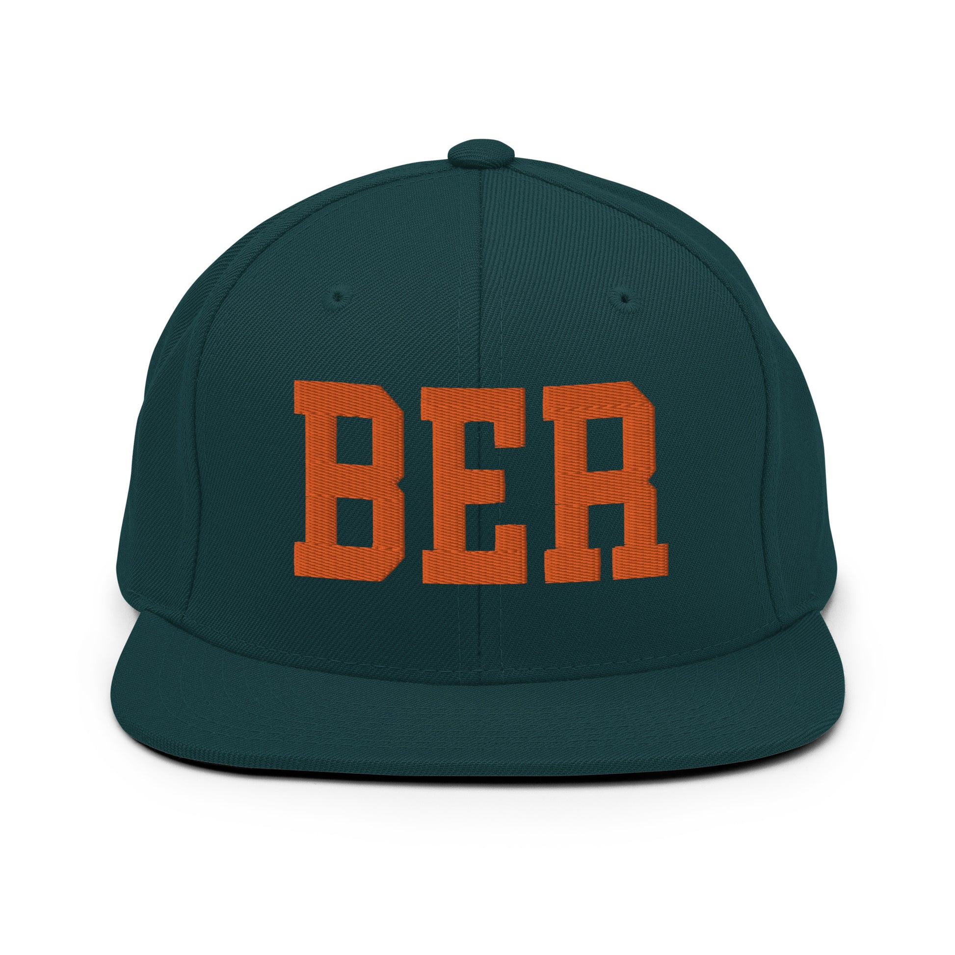 College-Style Classic Snapback Hat • Orange • BER Berlin • YHM Designs - Image 23