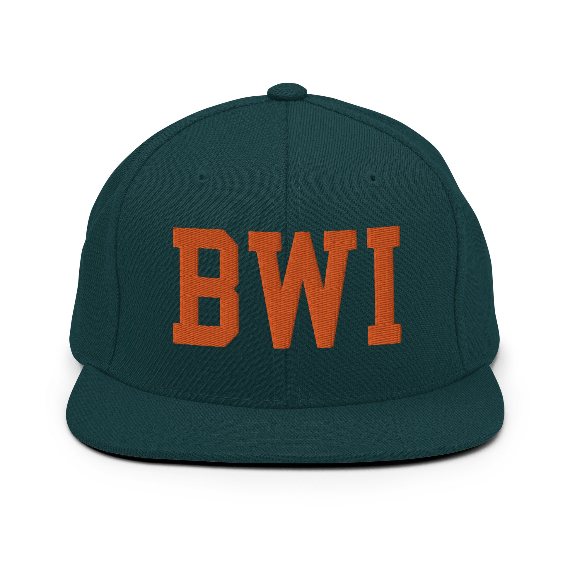 College-Style Classic Snapback Hat • Orange • BWI Baltimore • YHM Designs - Image 23