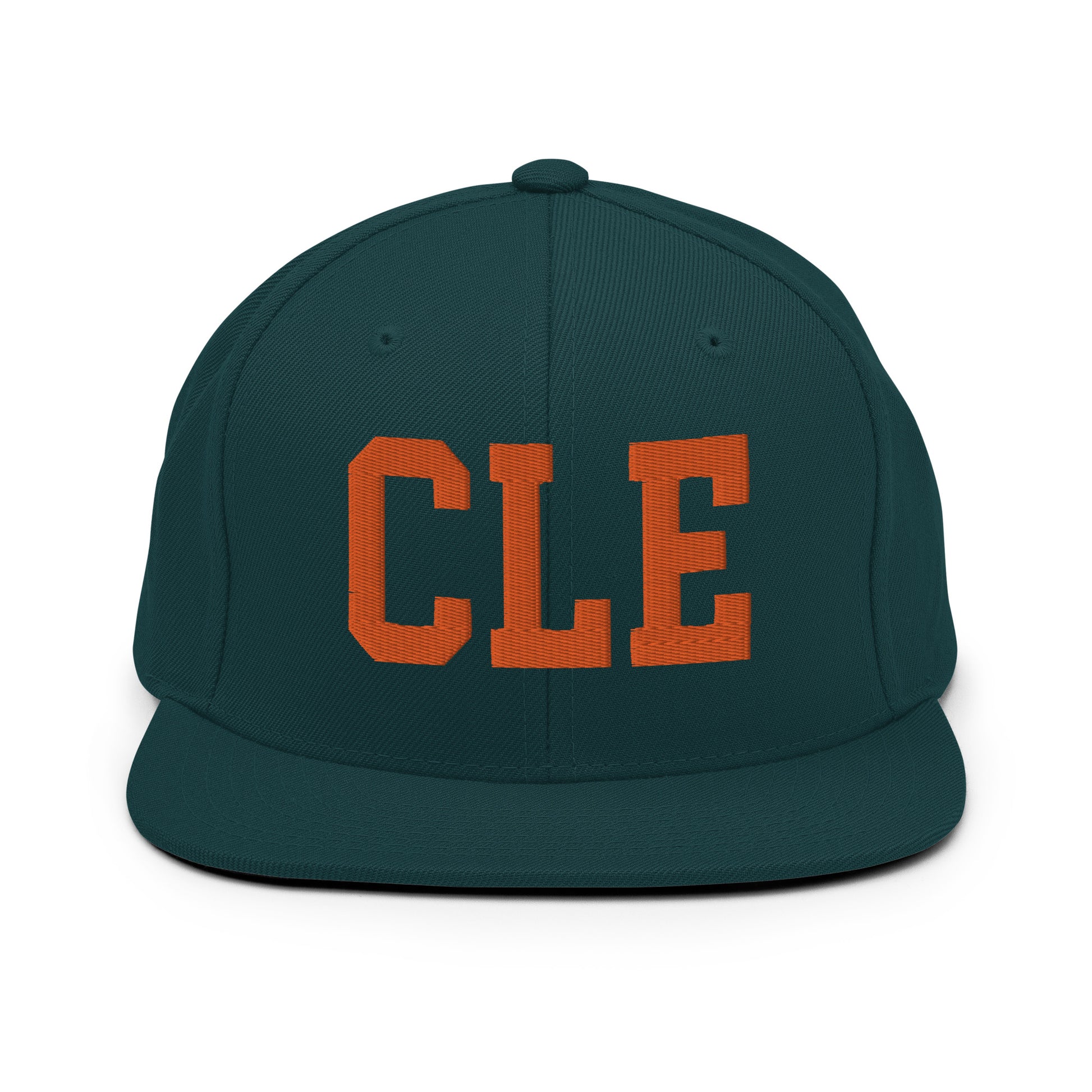 College-Style Classic Snapback Hat • Orange • CLE Cleveland • YHM Designs - Image 23