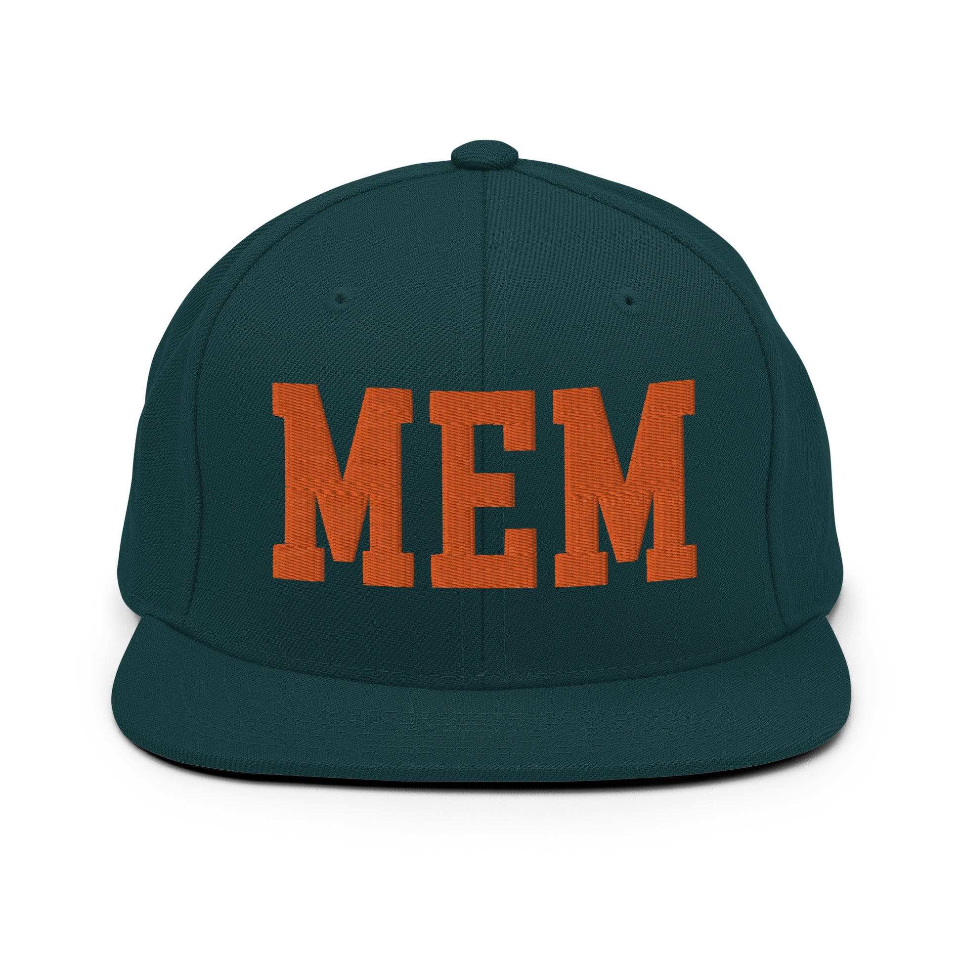 College-Style Classic Snapback Hat • Orange • MEM Memphis • YHM Designs - Image 23