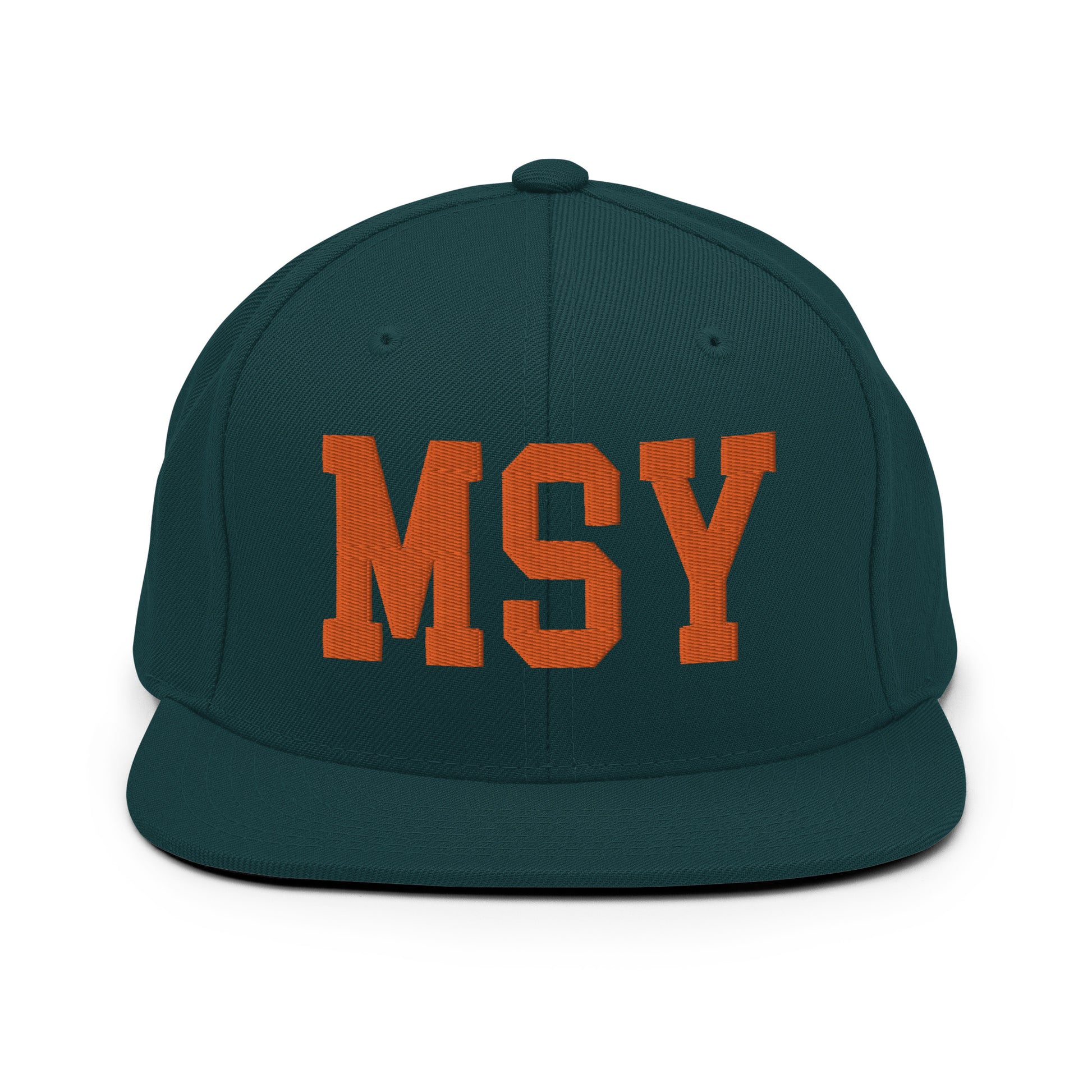 College-Style Classic Snapback Hat • Orange • MSY New Orleans • YHM Designs - Image 23