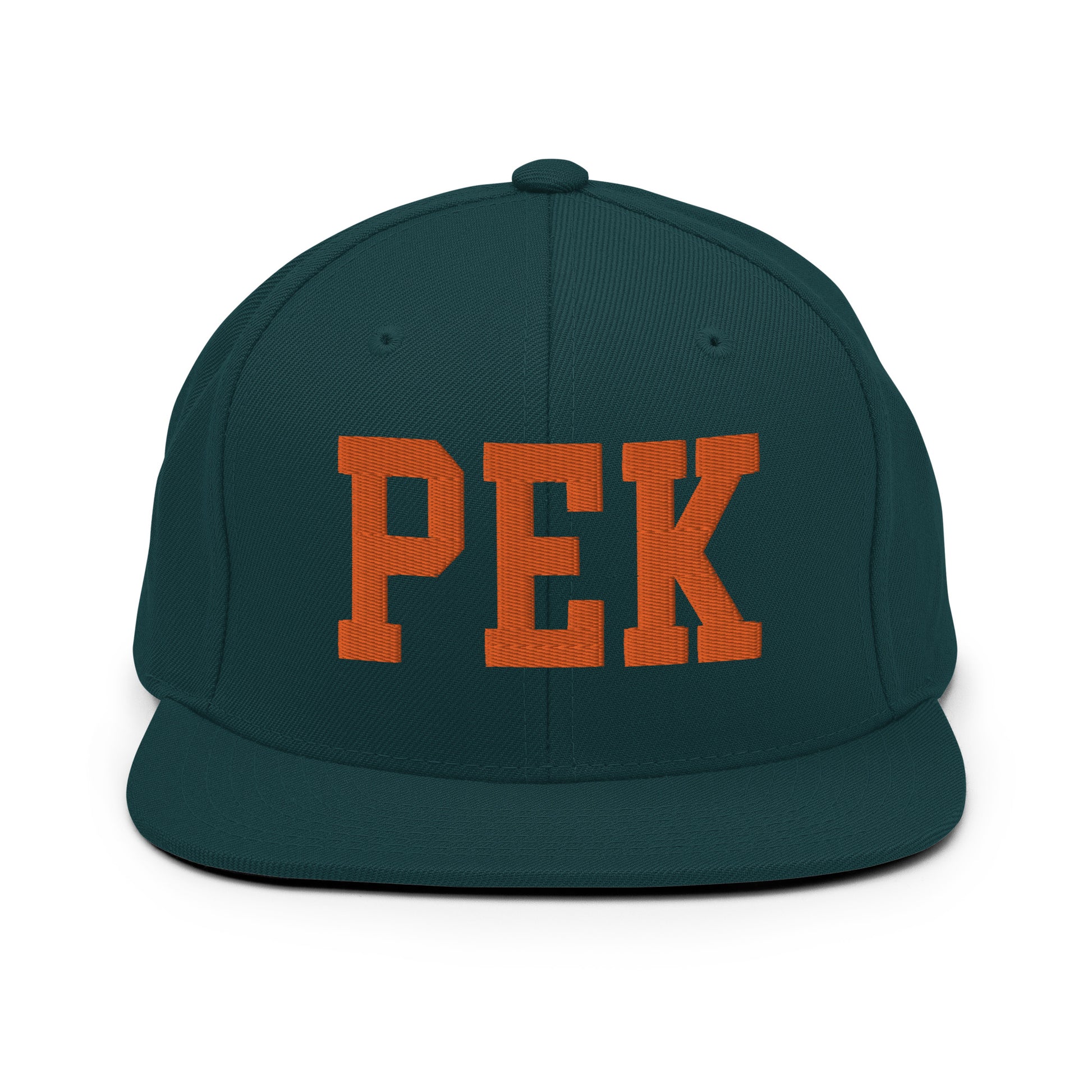 College-Style Classic Snapback Hat • Orange • PEK Beijing • YHM Designs - Image 23