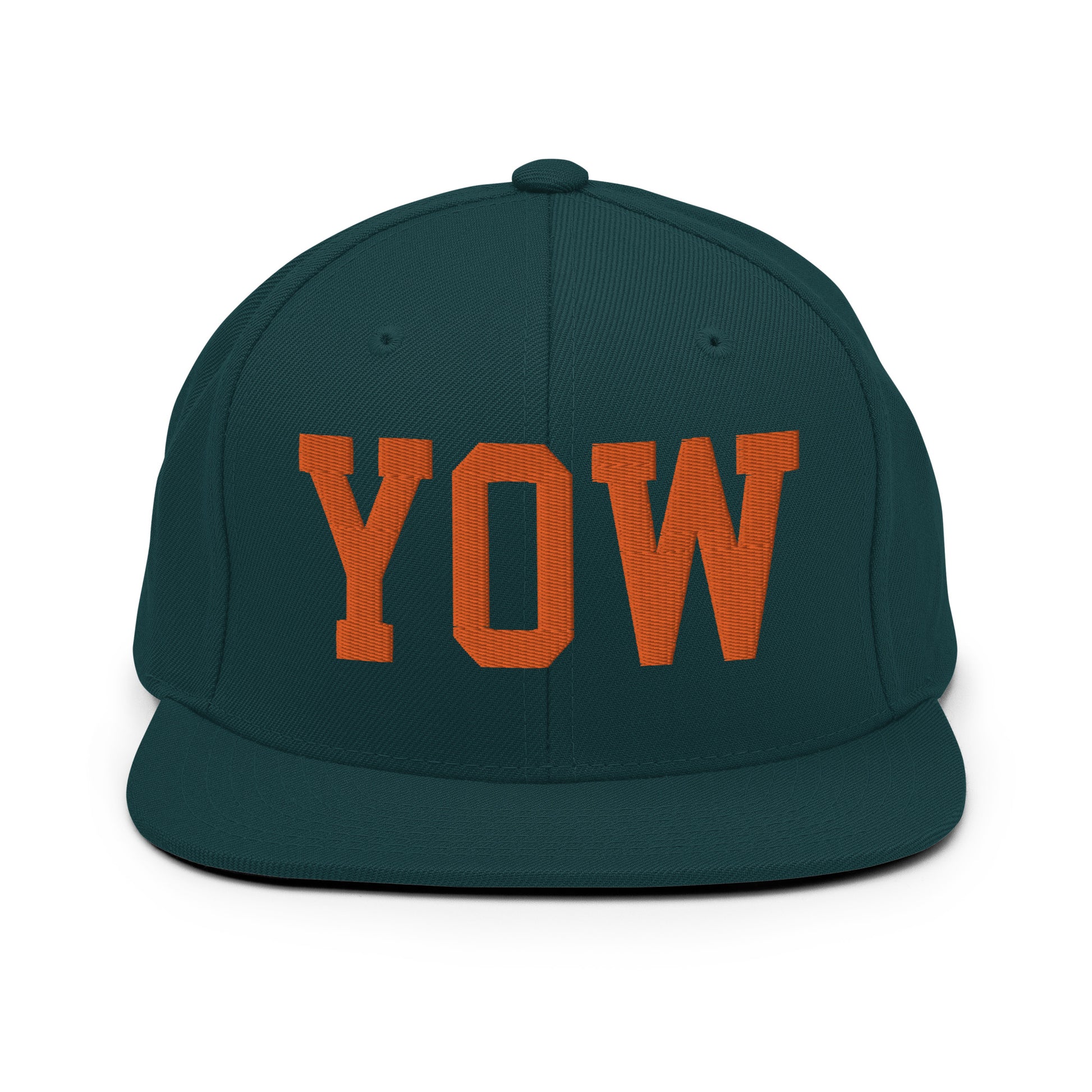 College-Style Classic Snapback Hat • Orange • YOW Ottawa • YHM Designs - Image 23