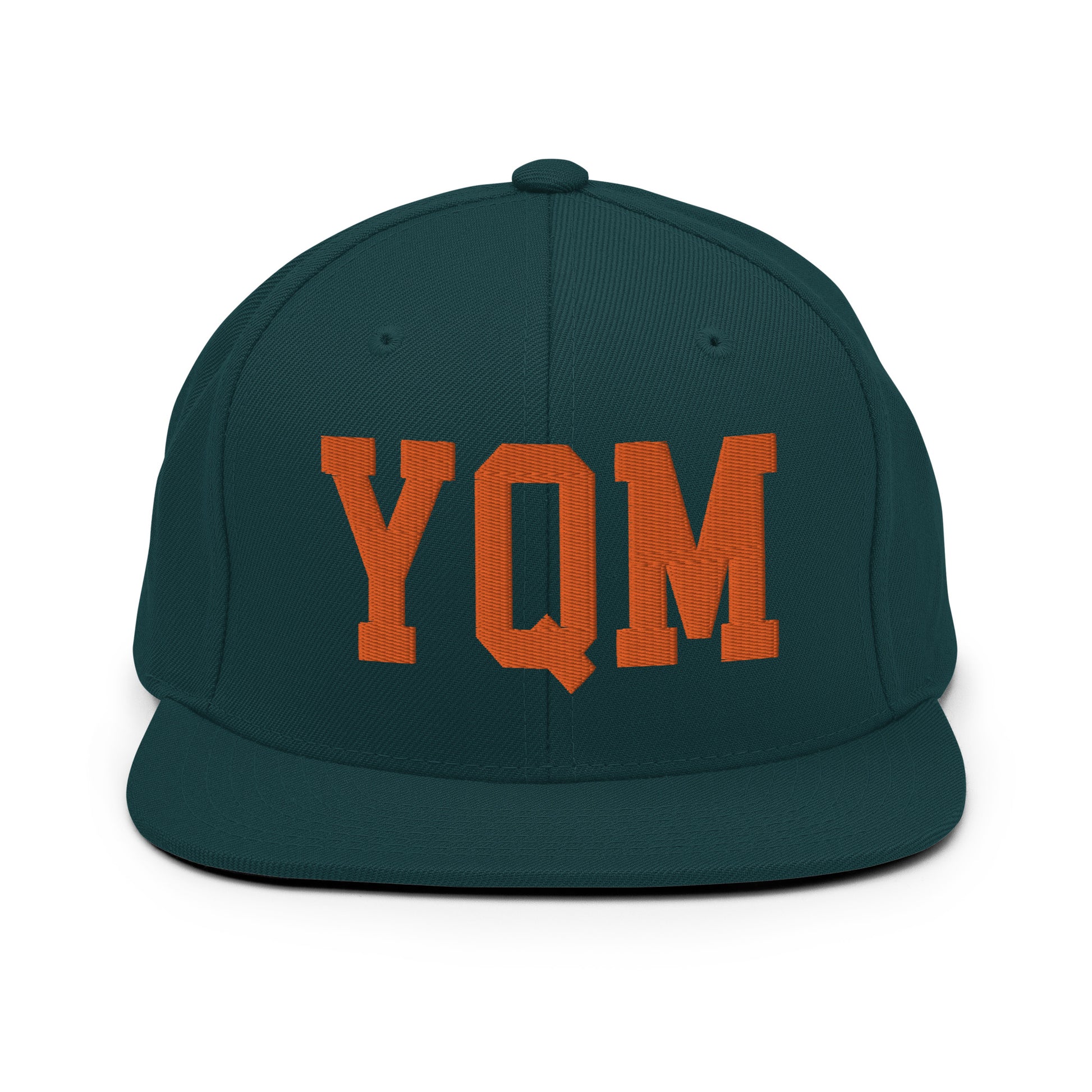 College-Style Classic Snapback Hat • Orange • YQM Moncton • YHM Designs - Image 23