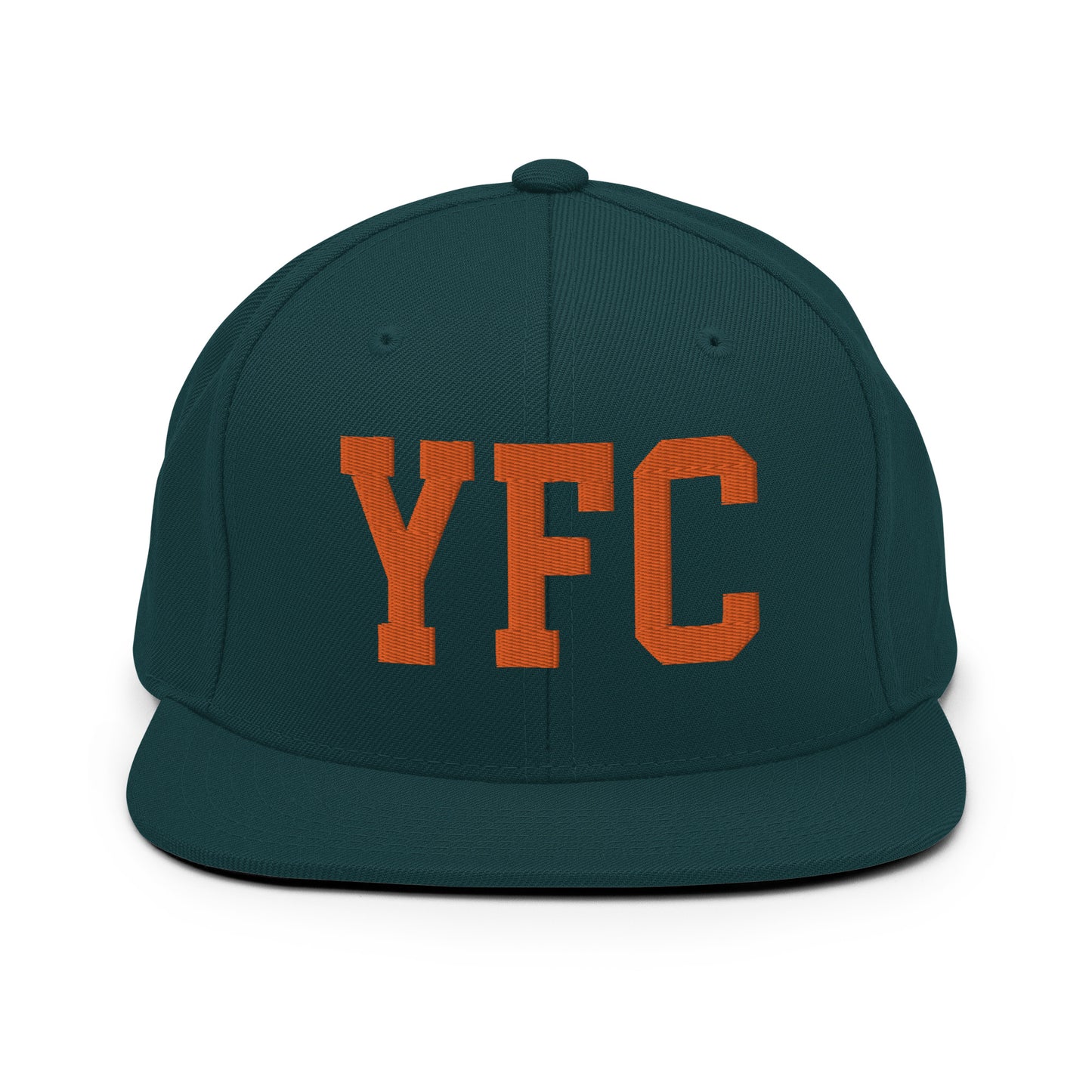 College-Style Classic Snapback Hat • Orange • YFC Fredericton Souvenir • YHM Designs - Image 23