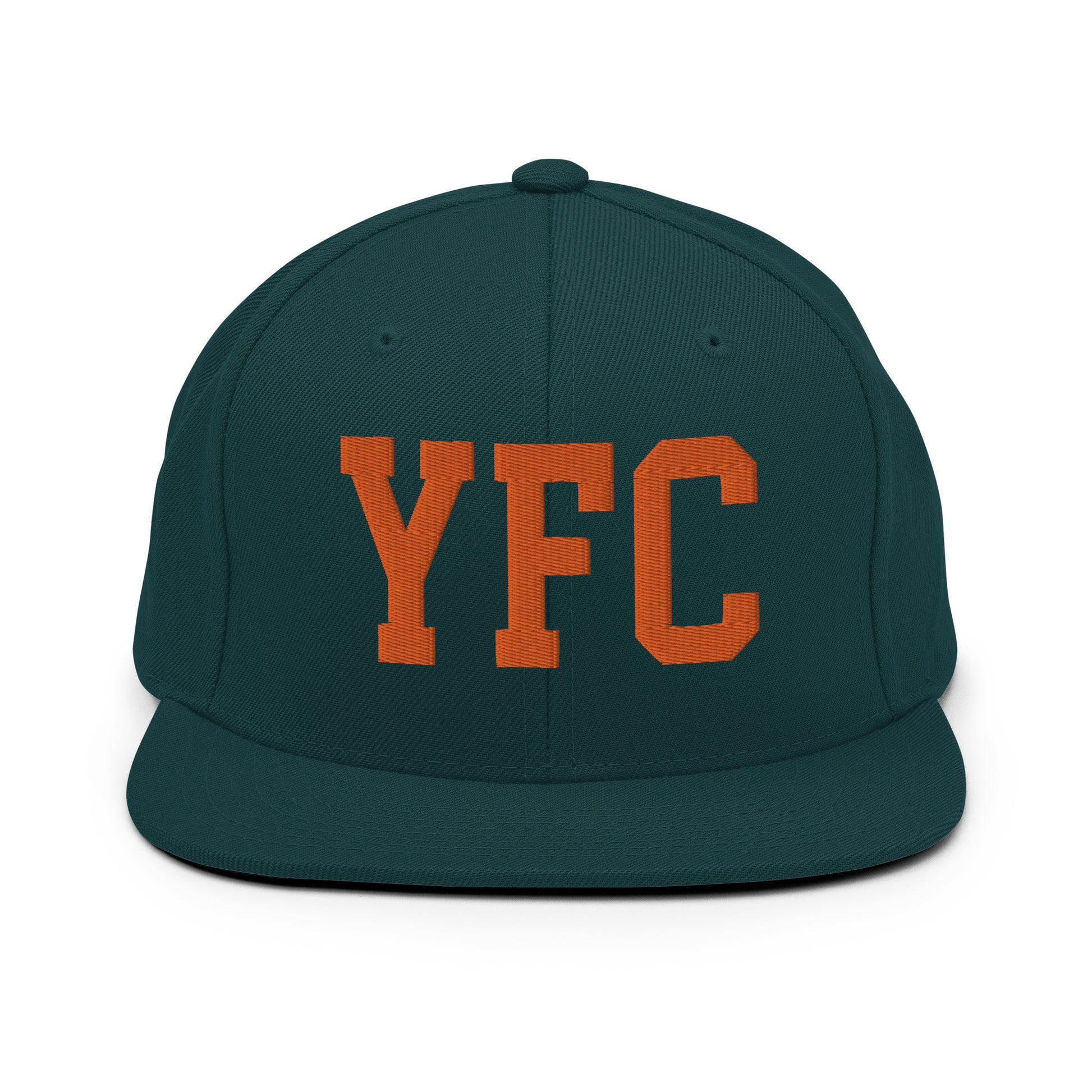 College-Style Classic Snapback Hat • Orange • YFC Fredericton Souvenir • YHM Designs - Image 23