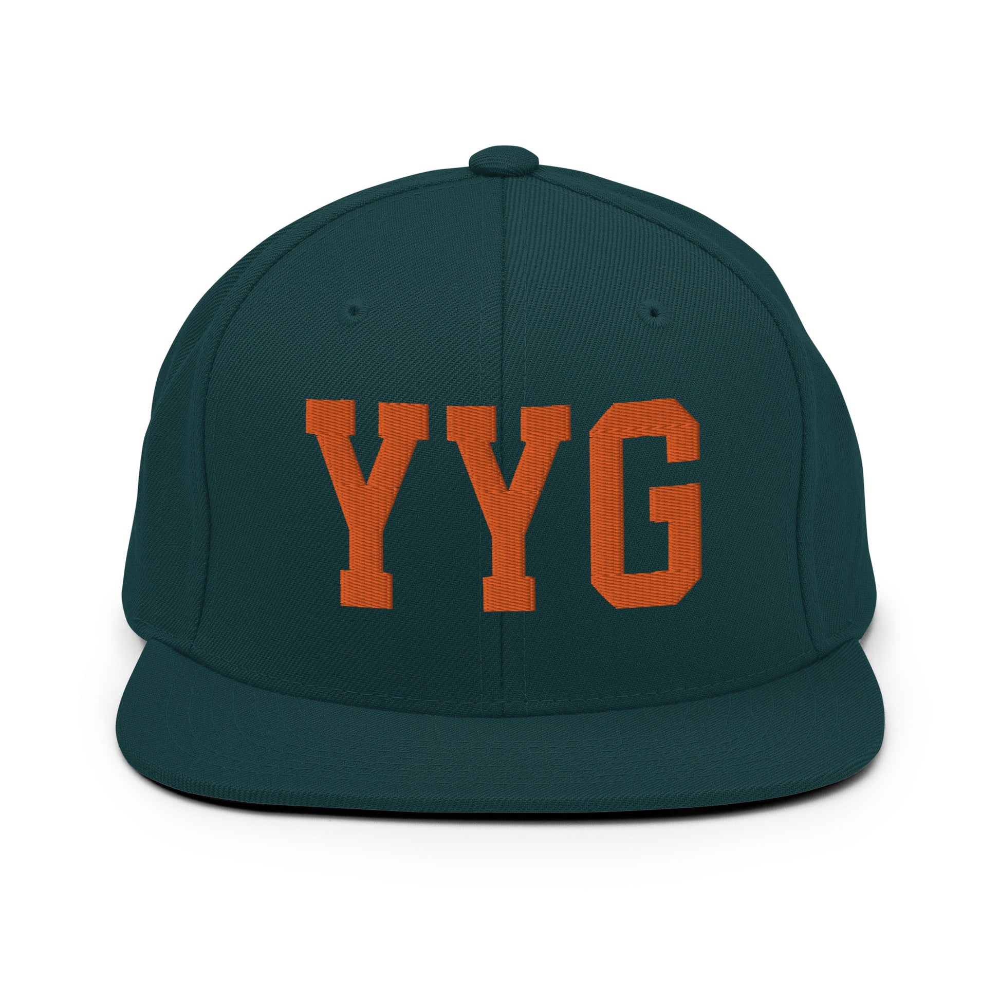 College-Style Classic Snapback Hat • Orange • YYG Charlottetown • YHM Designs - Image 23