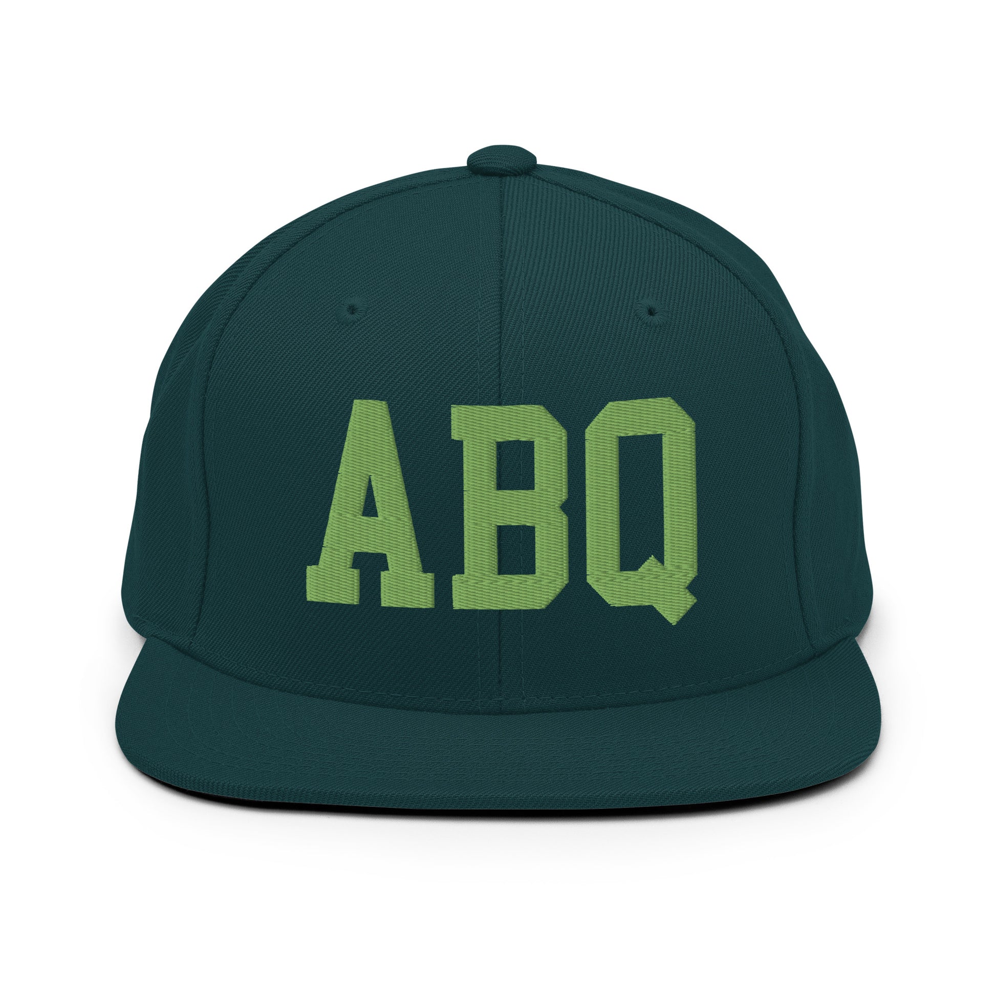 College-Style Classic Snapback Hat • Kiwi Green • ABQ Albuquerque • YHM Designs - Image 07
