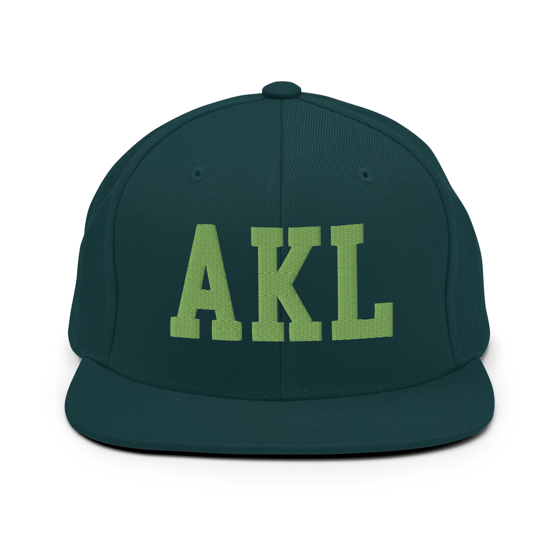 College-Style Classic Snapback Hat • Kiwi Green • AKL Auckland • YHM Designs - Image 07