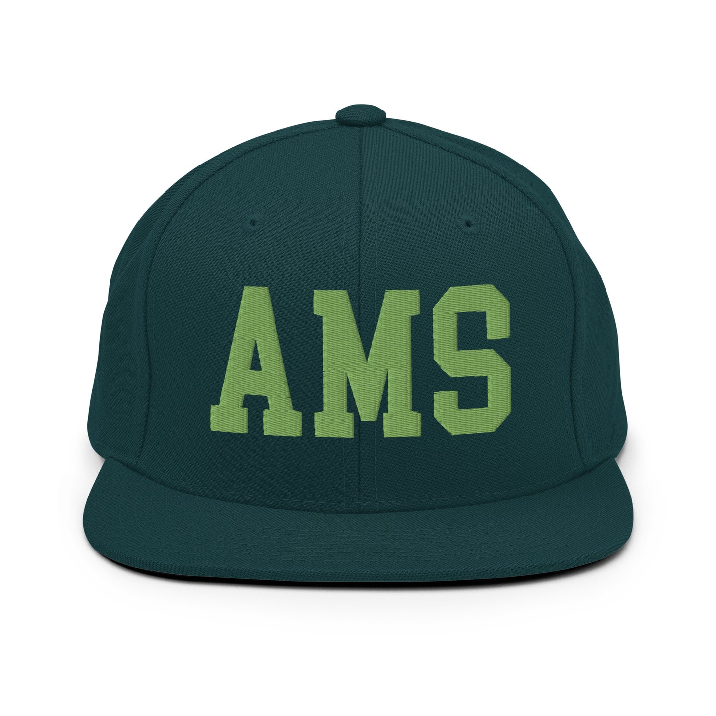 College-Style Classic Snapback Hat • Kiwi Green • AMS Amsterdam • YHM Designs - Image 07