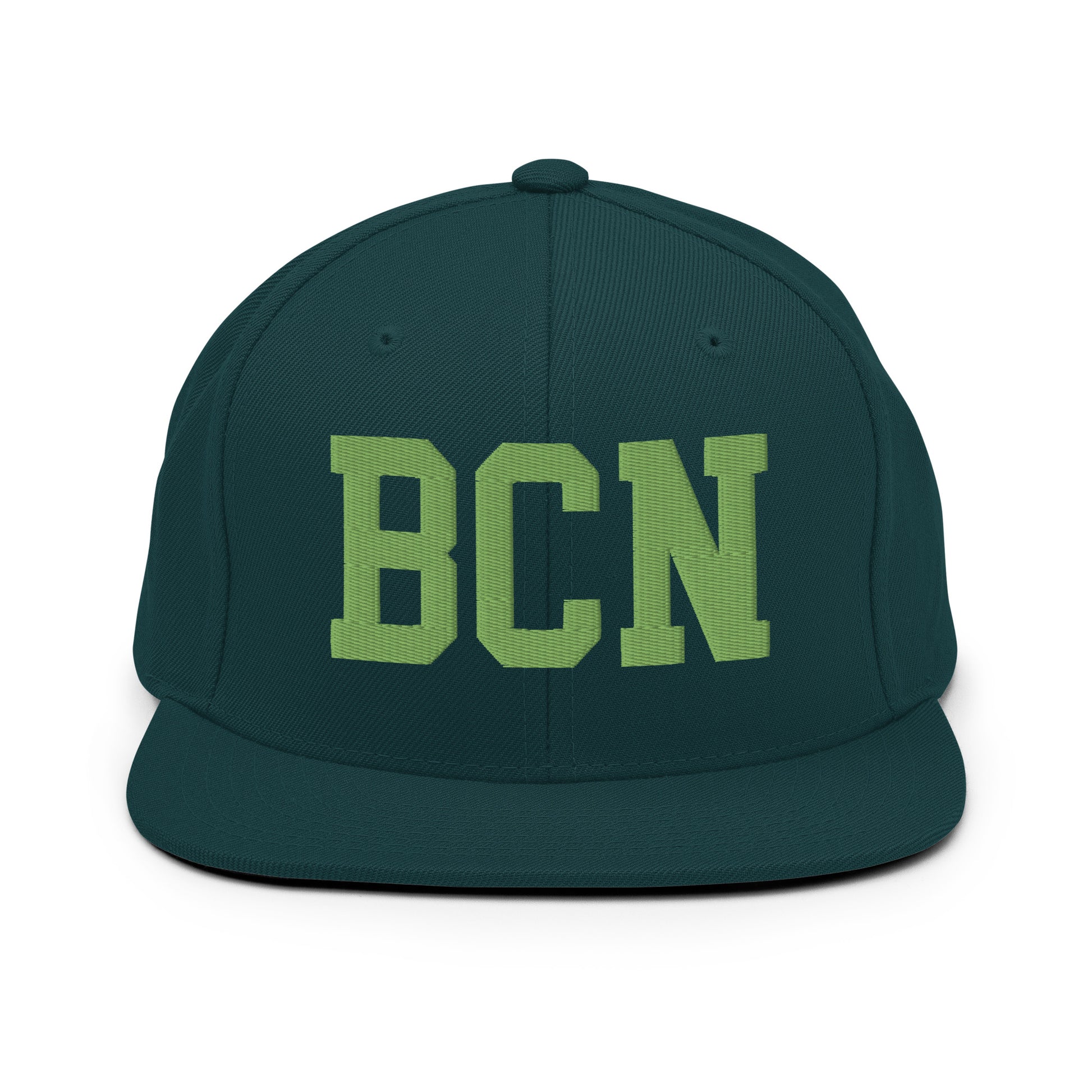 College-Style Classic Snapback Hat • Kiwi Green • BCN Barcelona • YHM Designs - Image 07
