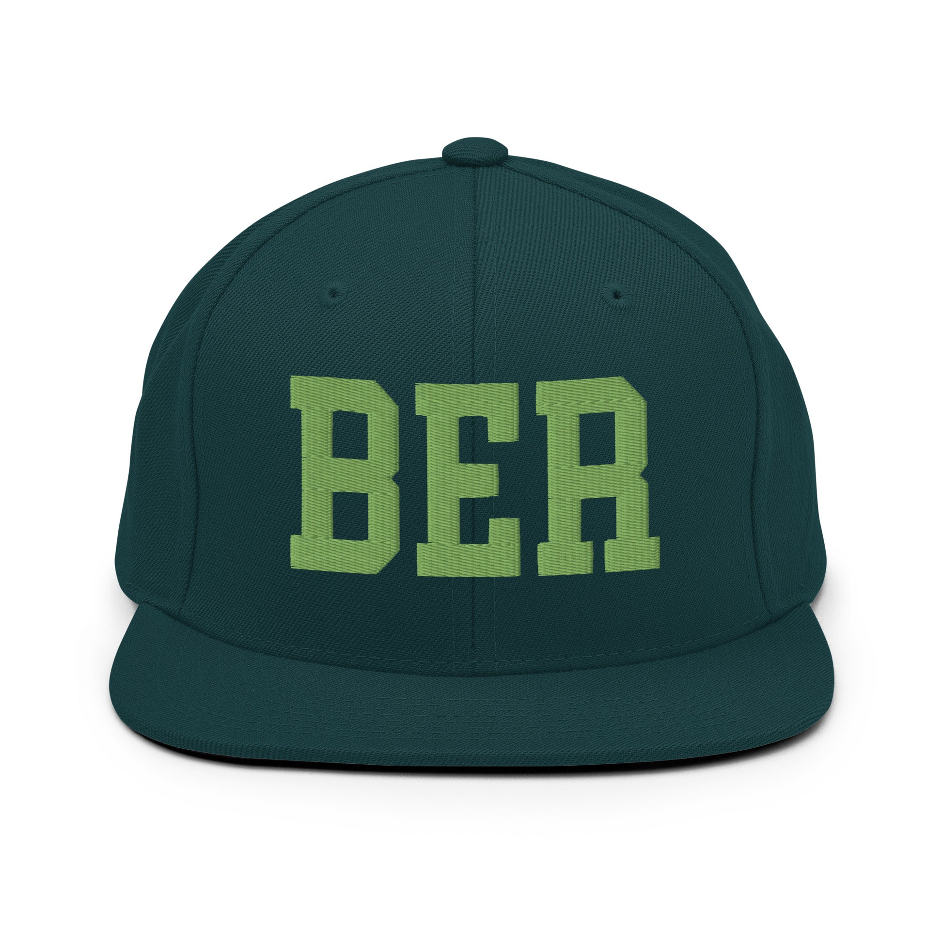 College-Style Classic Snapback Hat • Kiwi Green • BER Berlin • YHM Designs - Image 07